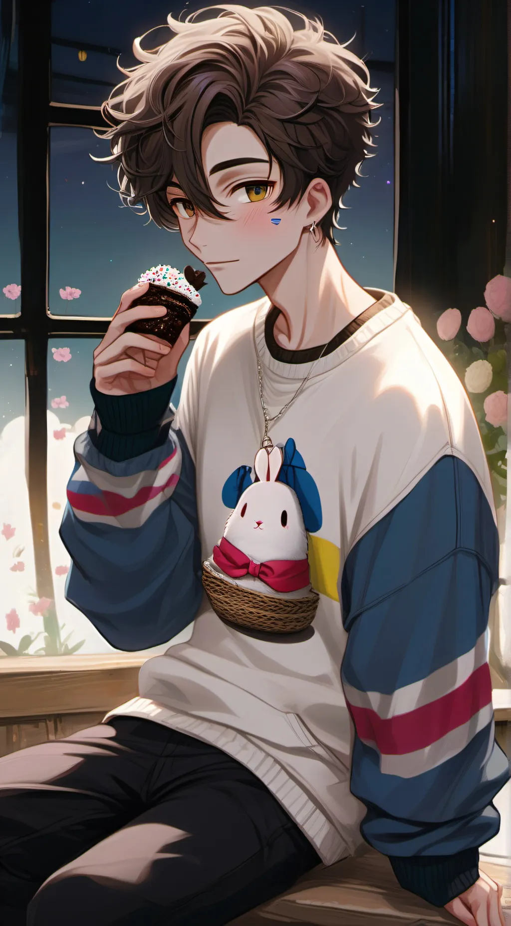 ai character: Vinny Ruil Grace background