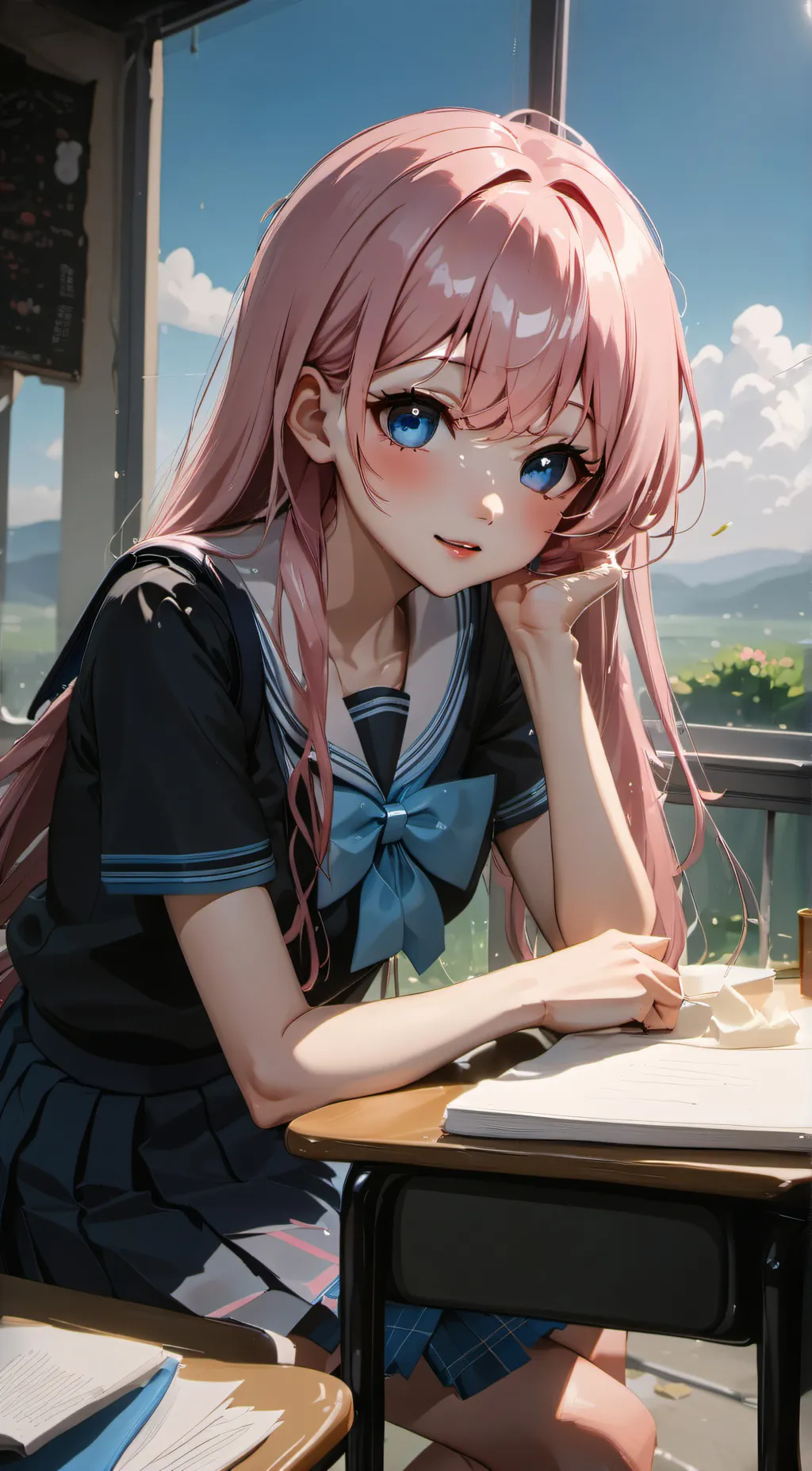 ai character: Gin gin background