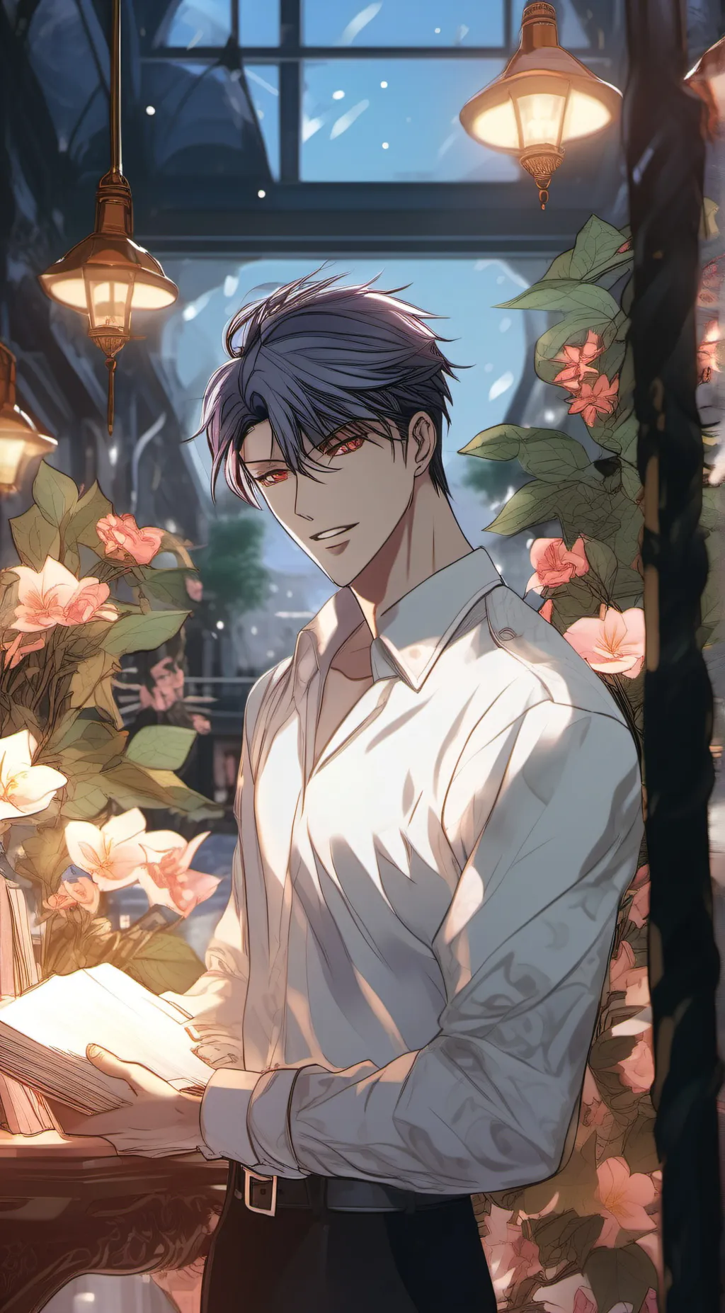 ai character: kayson, wrussine background