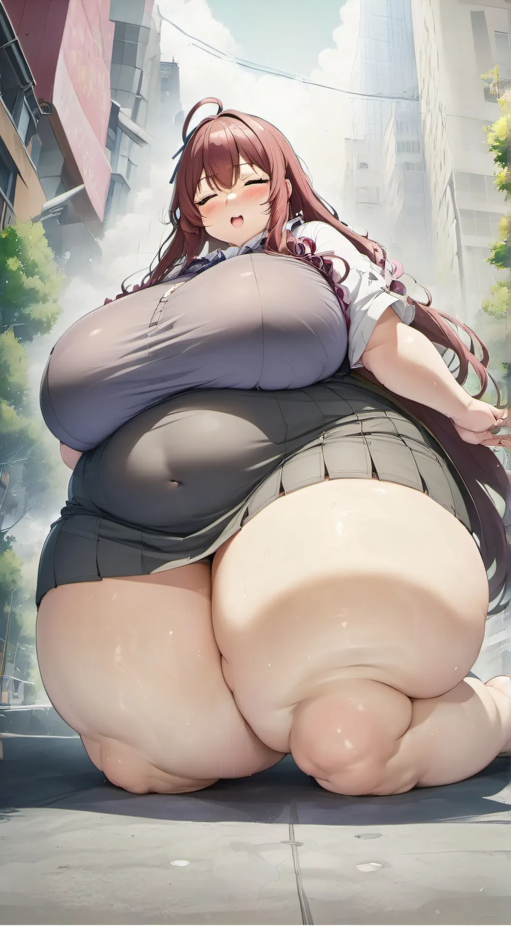 ai character: Tomogui On'nanoko background