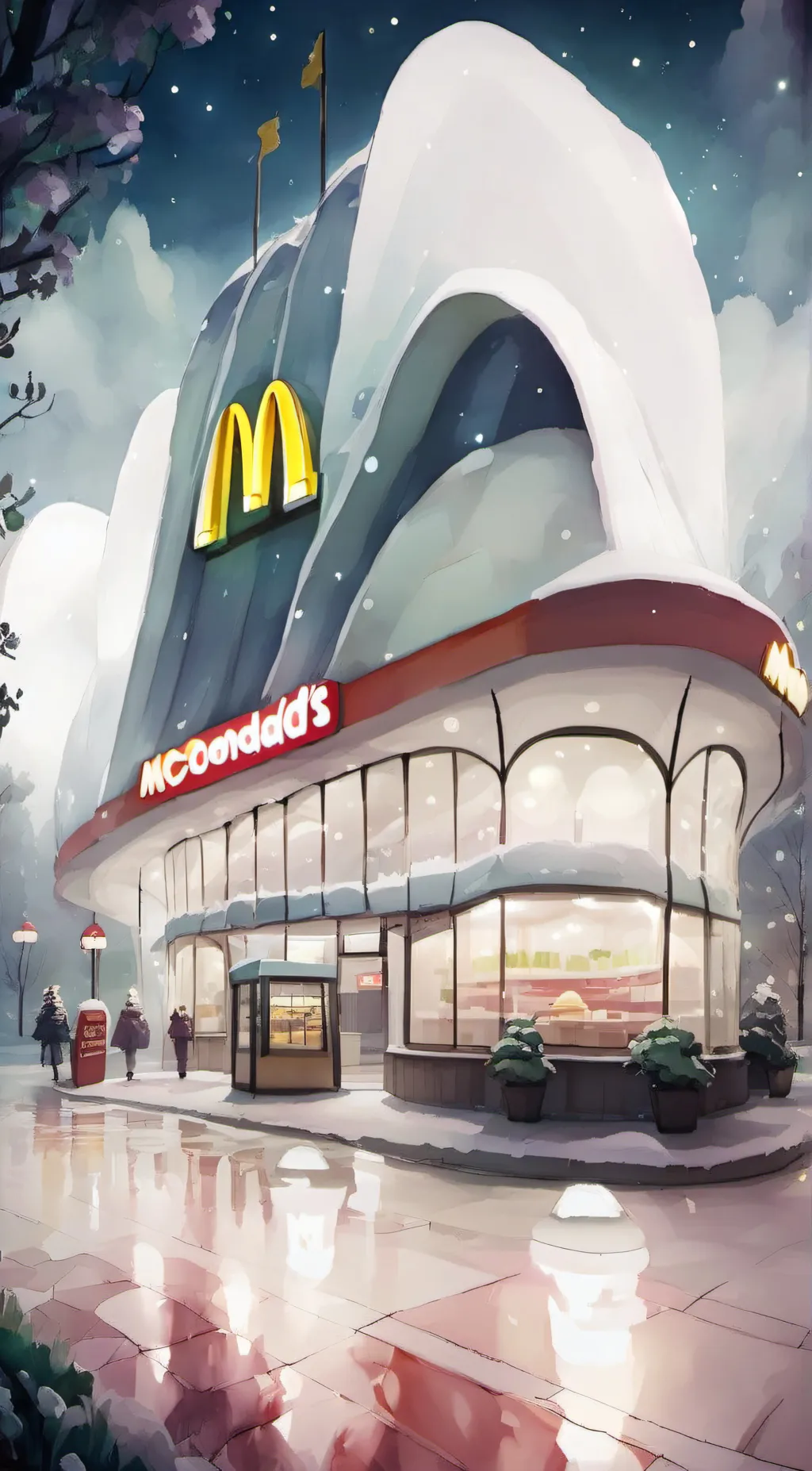 ai character: ✨ McDonald's✨ background