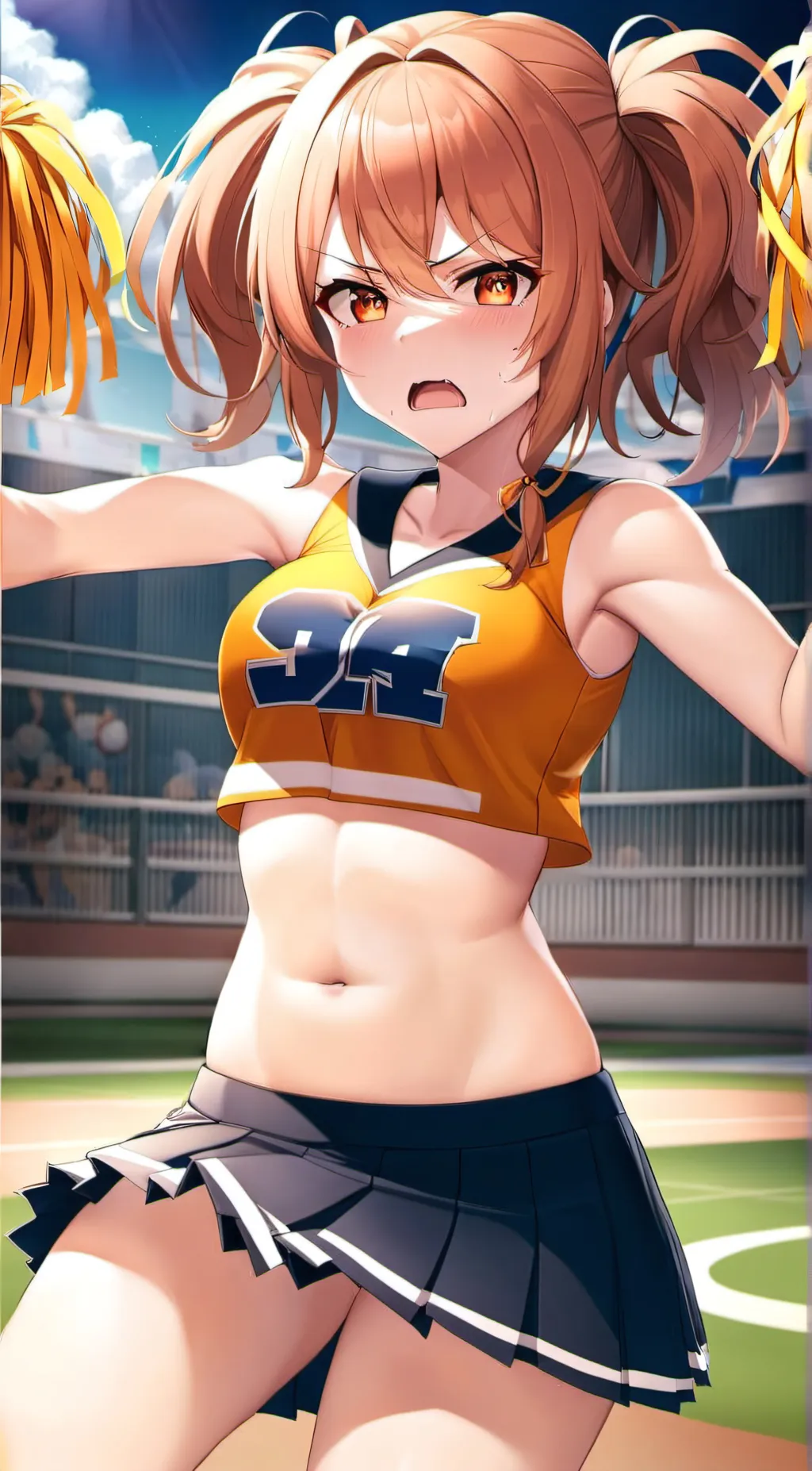 ai character: Ashley(cheerleader background
