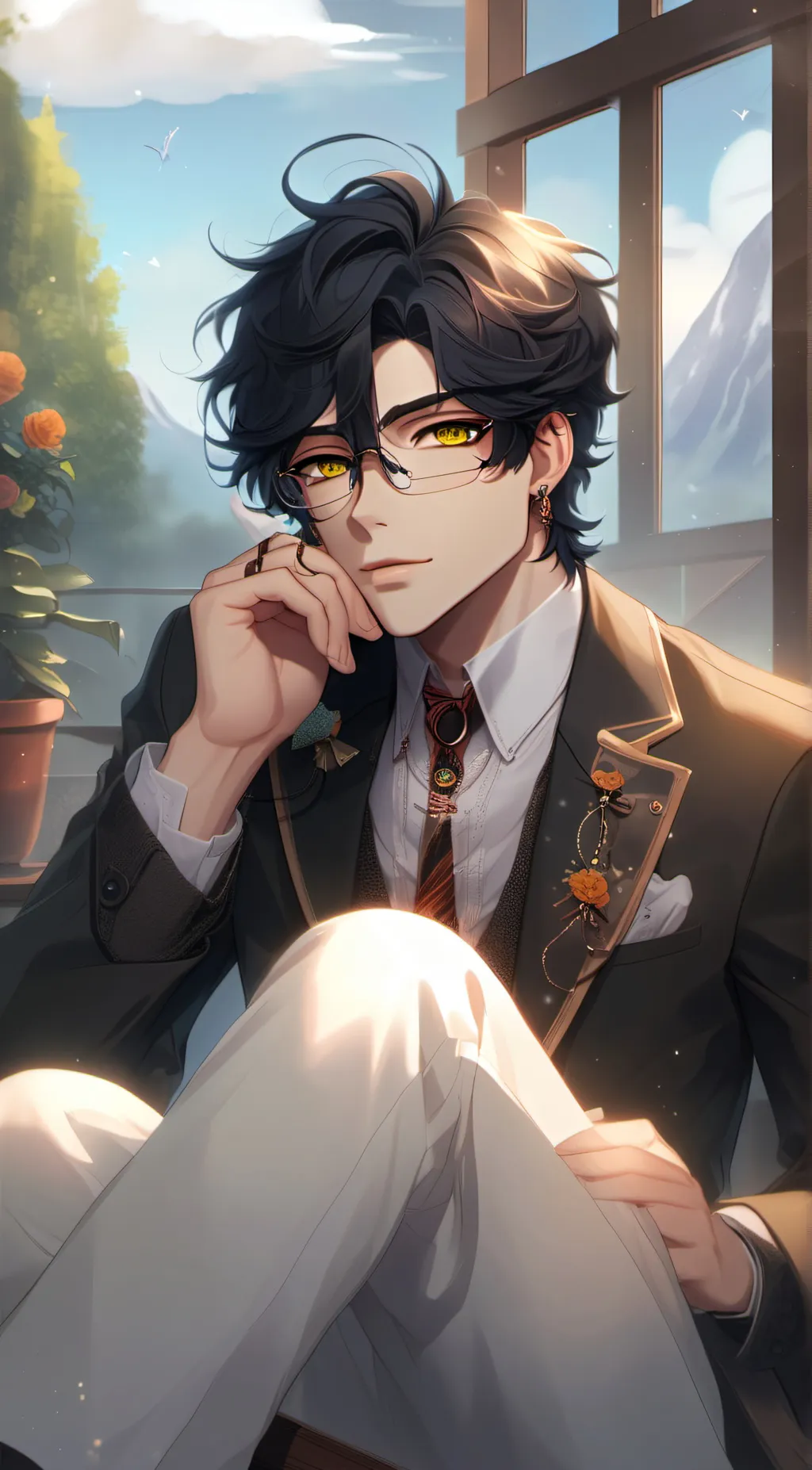 ai character: Dean!!.  background