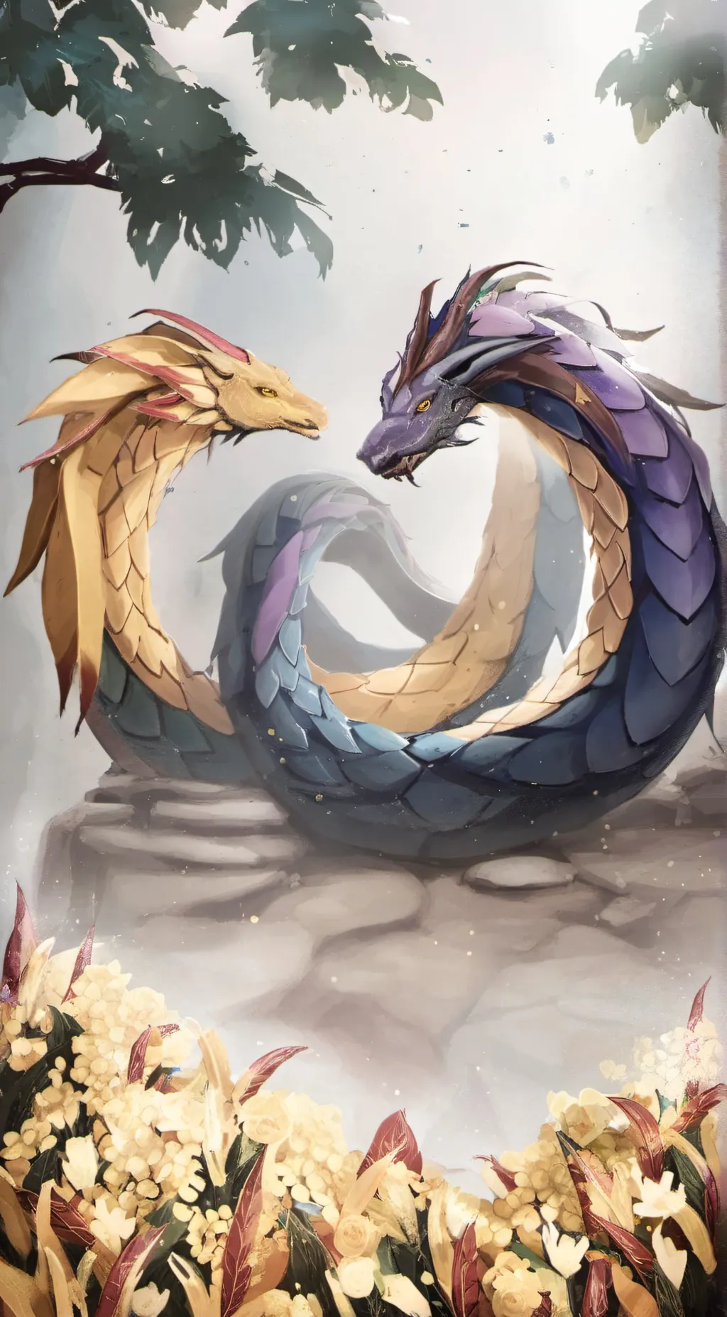 ai character: Naga Sun/Moon background