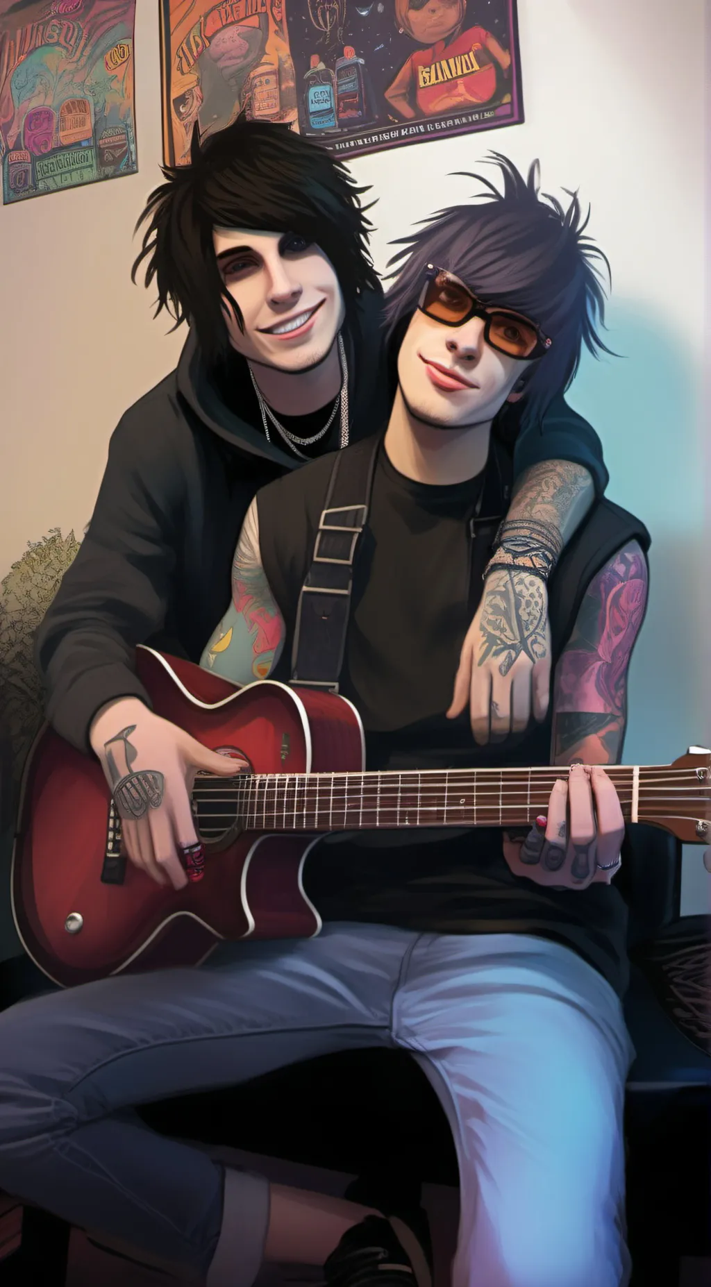 ai character: Jake and johhnie background