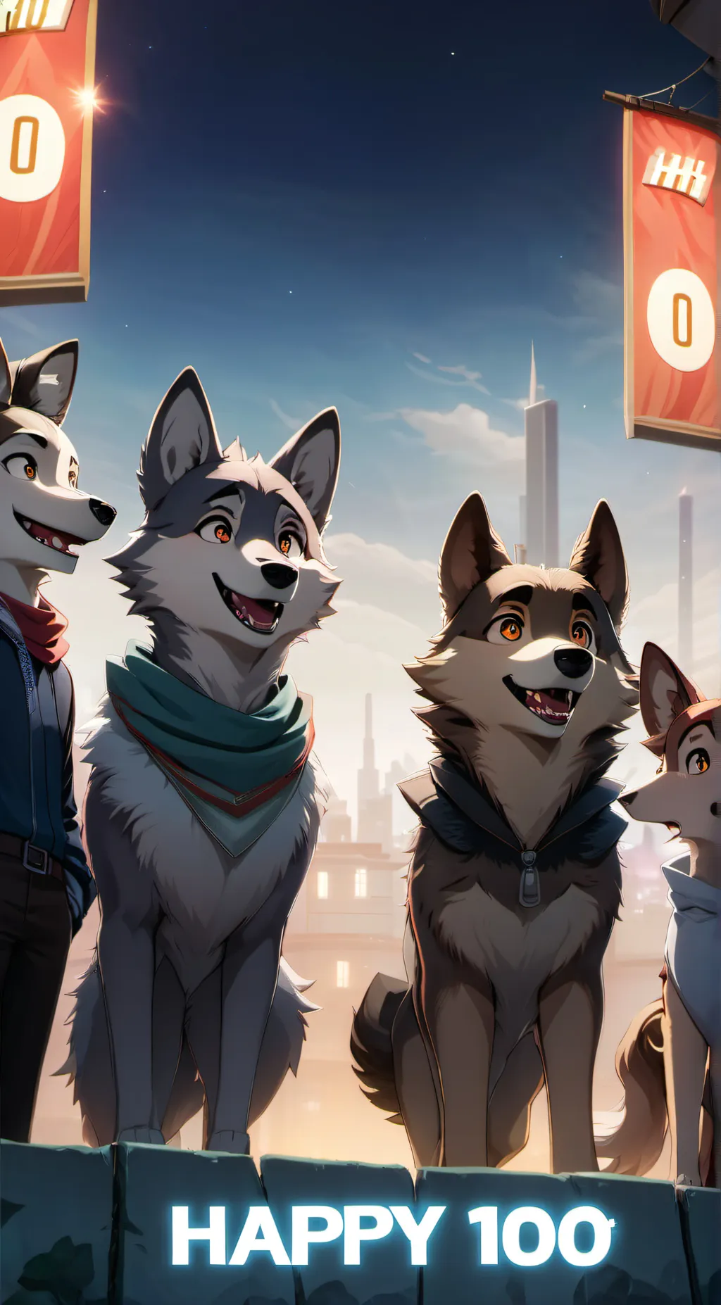 ai character: The element wolfs background