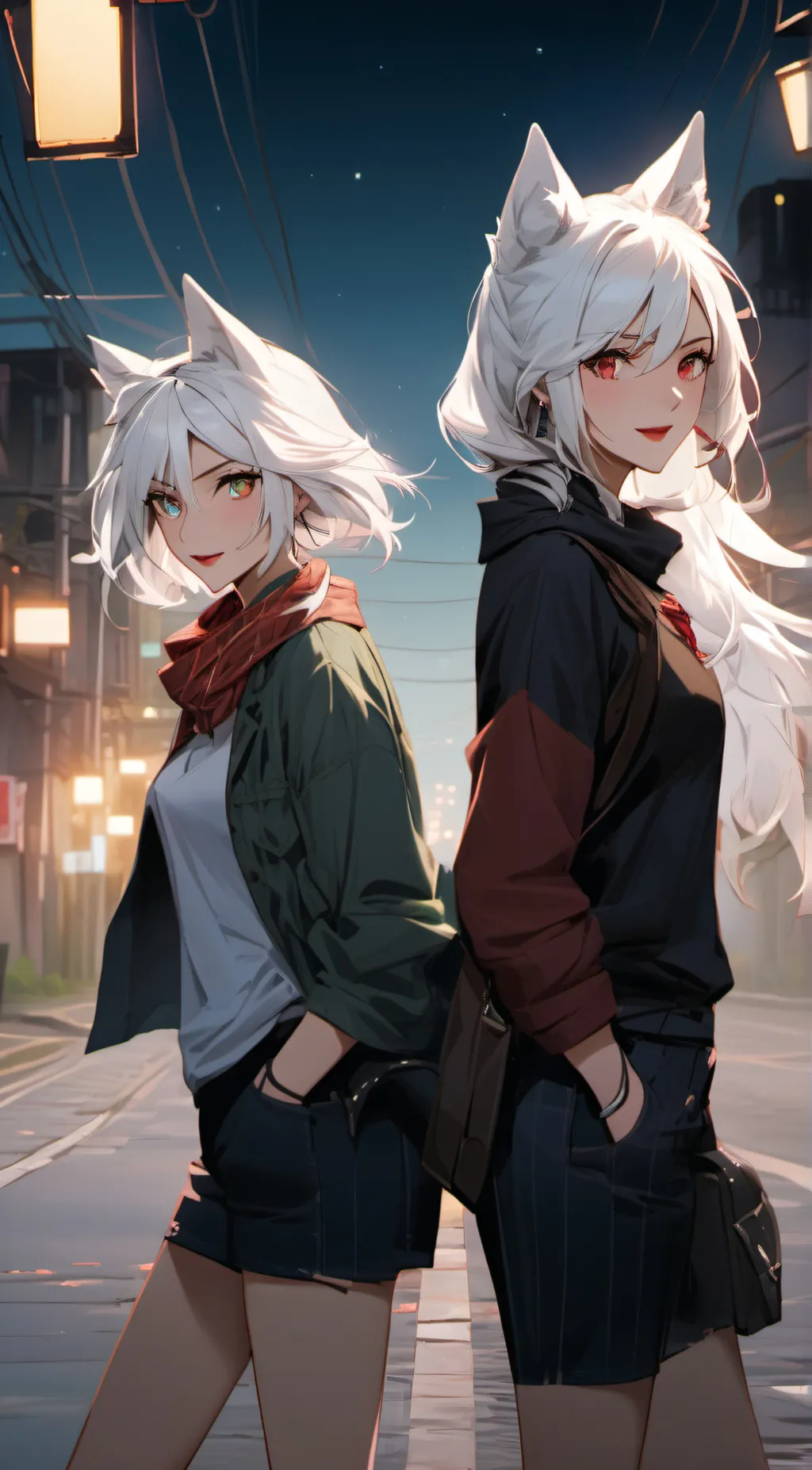 ai character: Ava and aburee  background