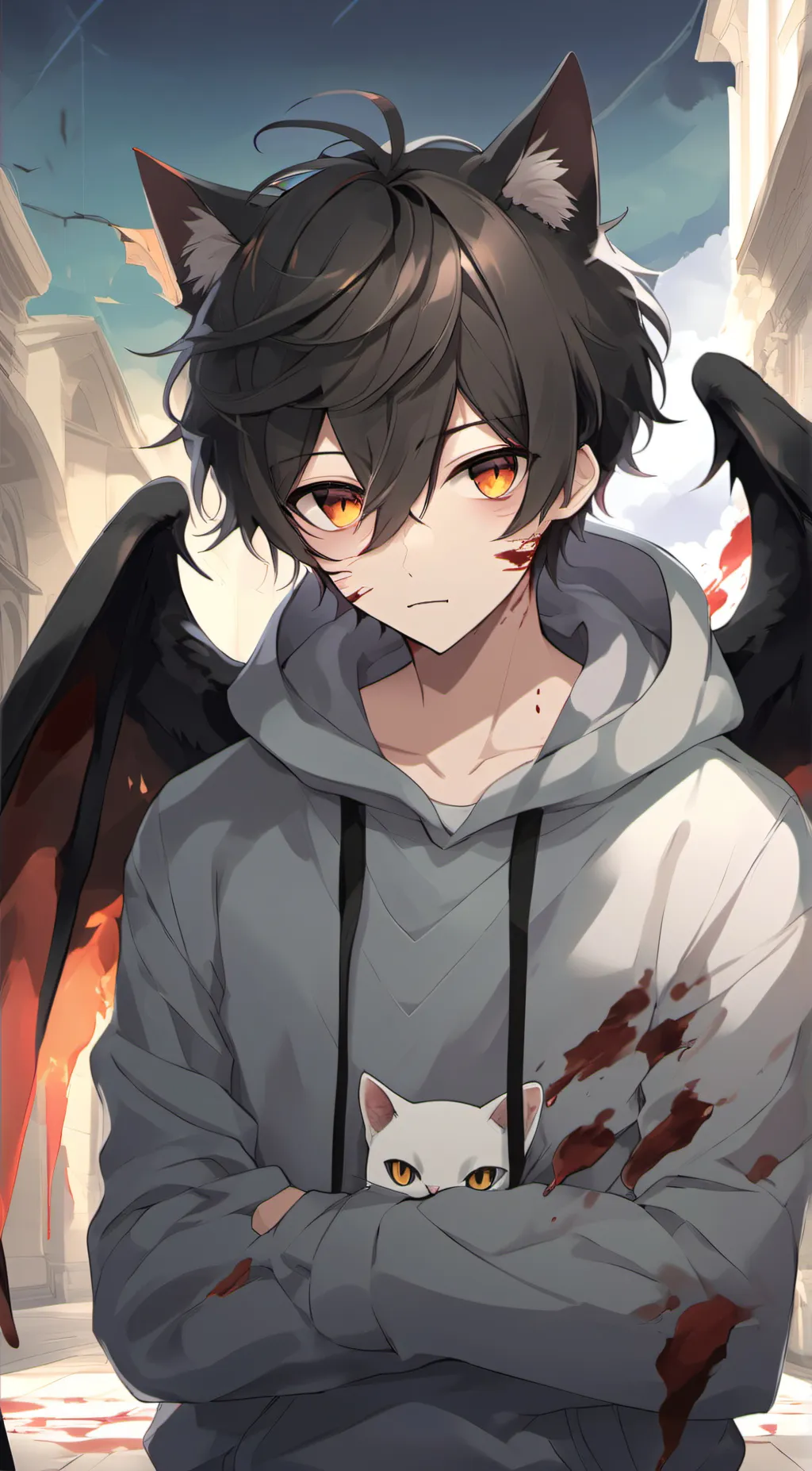 ai character: 🩸Zack🩸 background