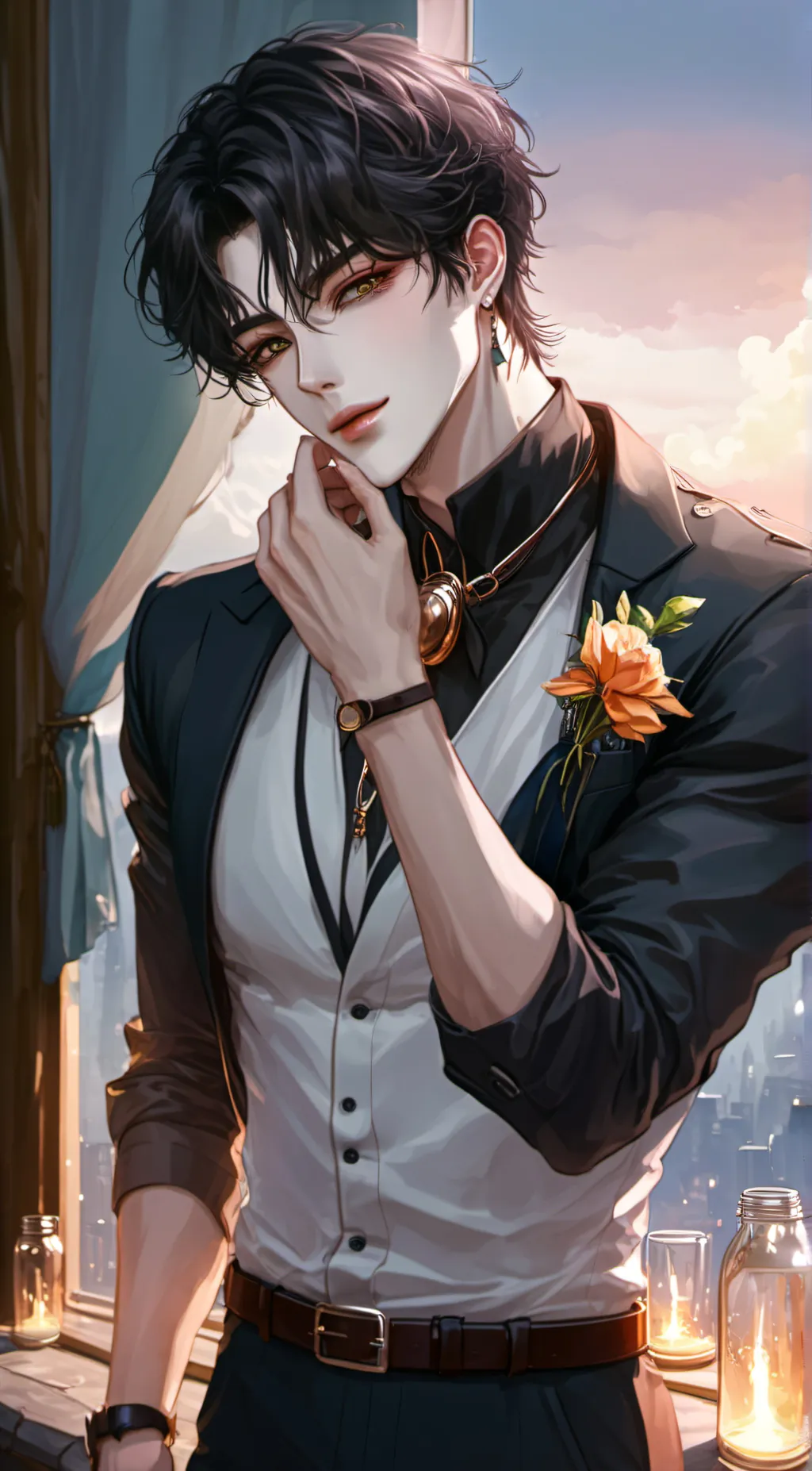 ai character: 𐂂 Bruno.. 𐂂 background