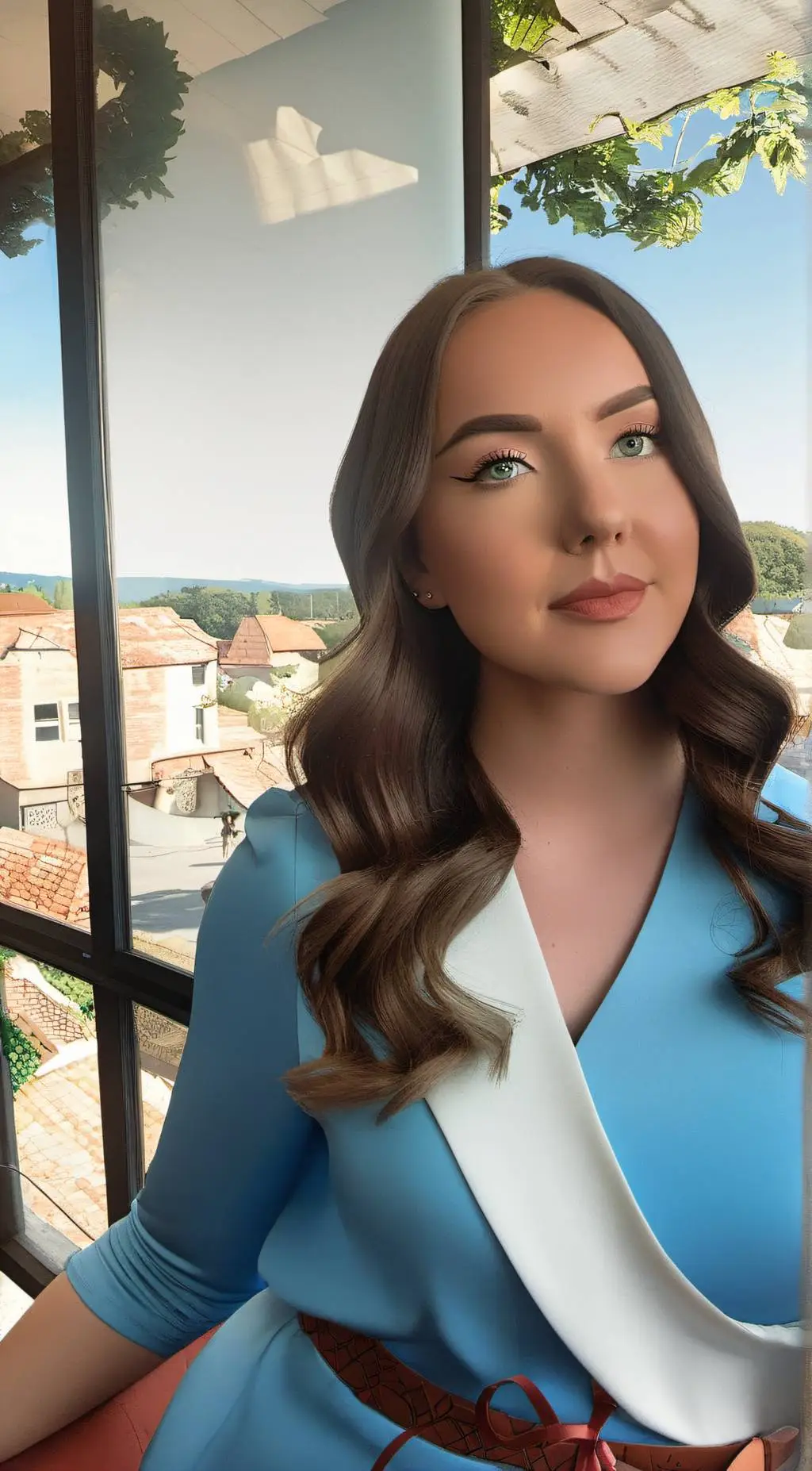 ai character: Hailie jade  background