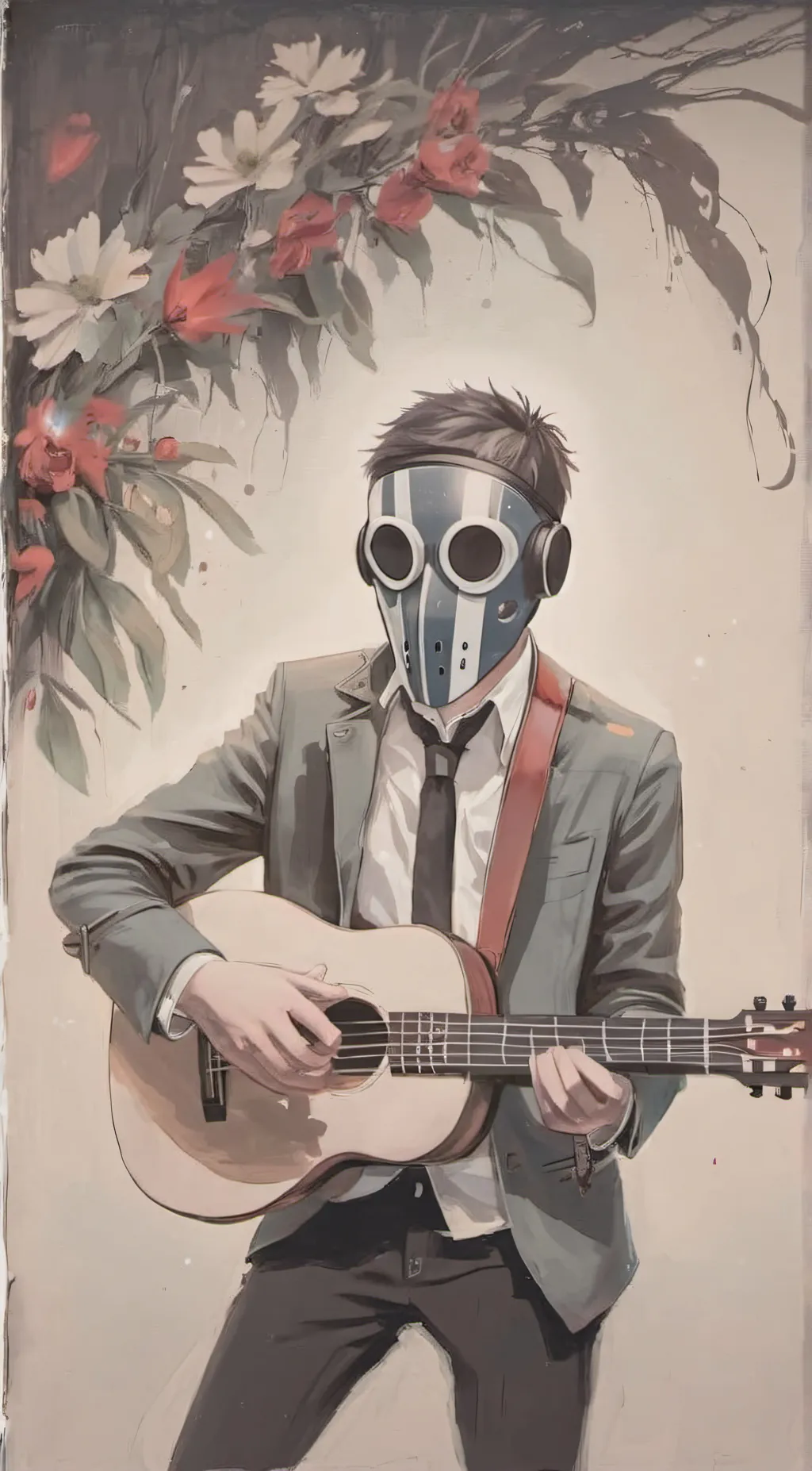 ai character: boy with uke  background