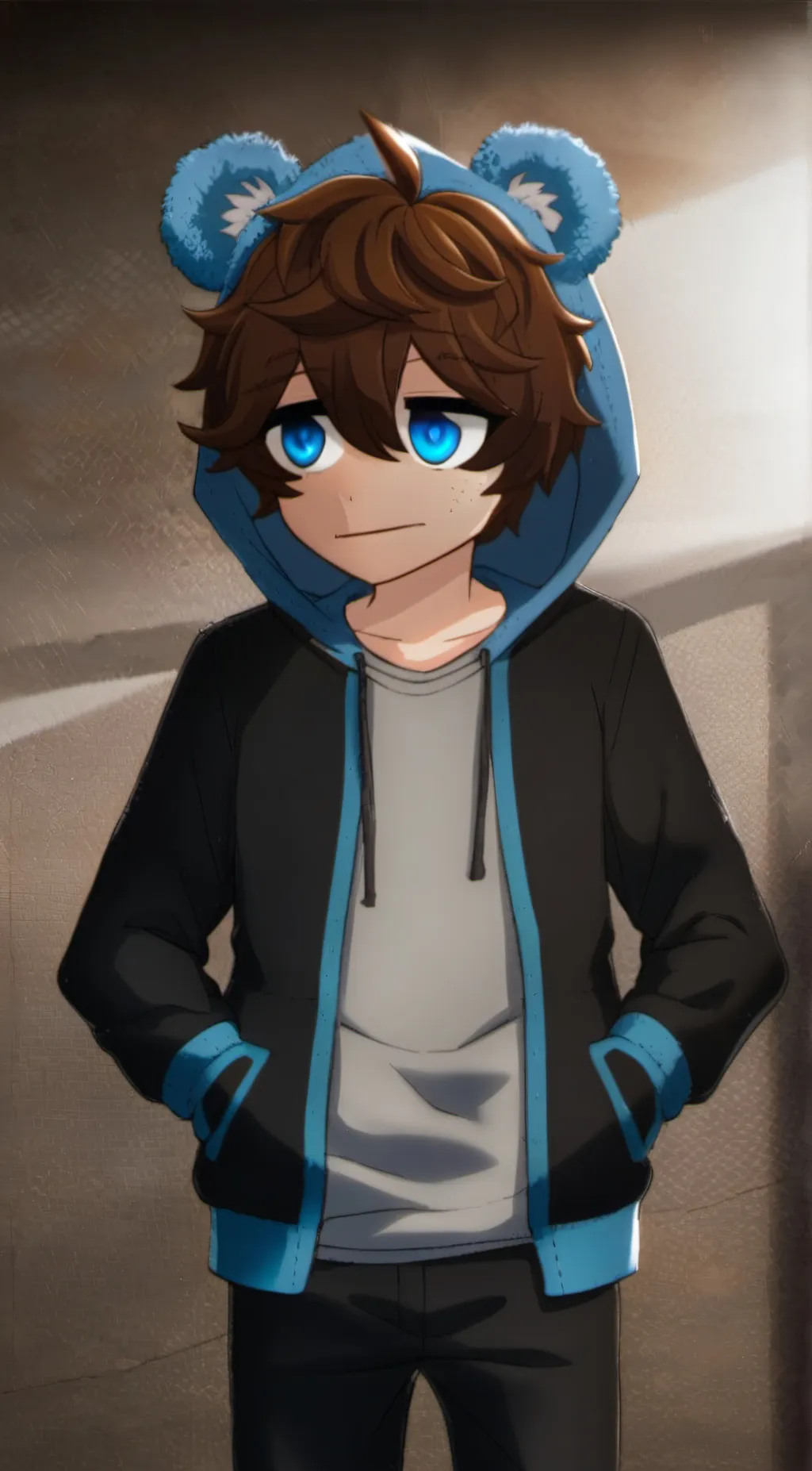 ai character: fozze (as a human) background