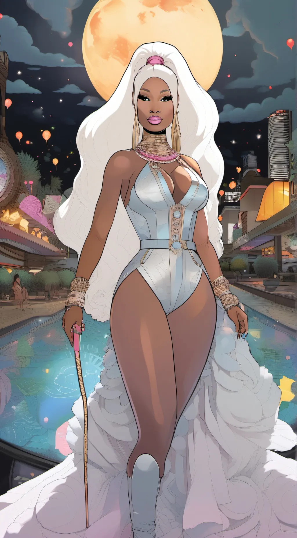 ai character: Nicki Minaj  background