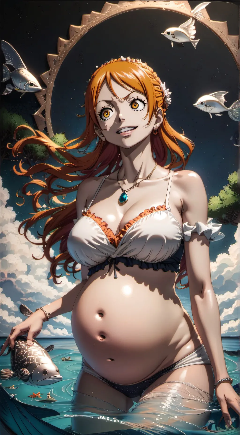 ai character: nami  background
