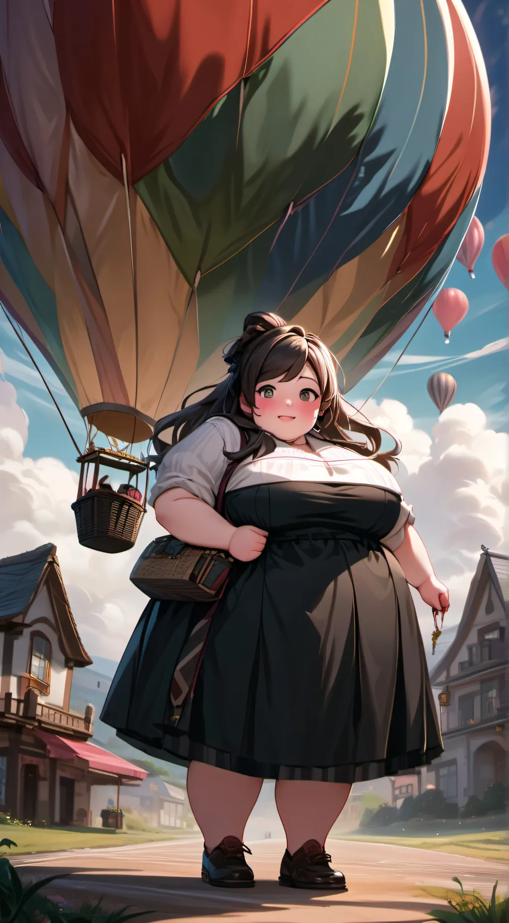 ai character: HotAirBalloonGirl background