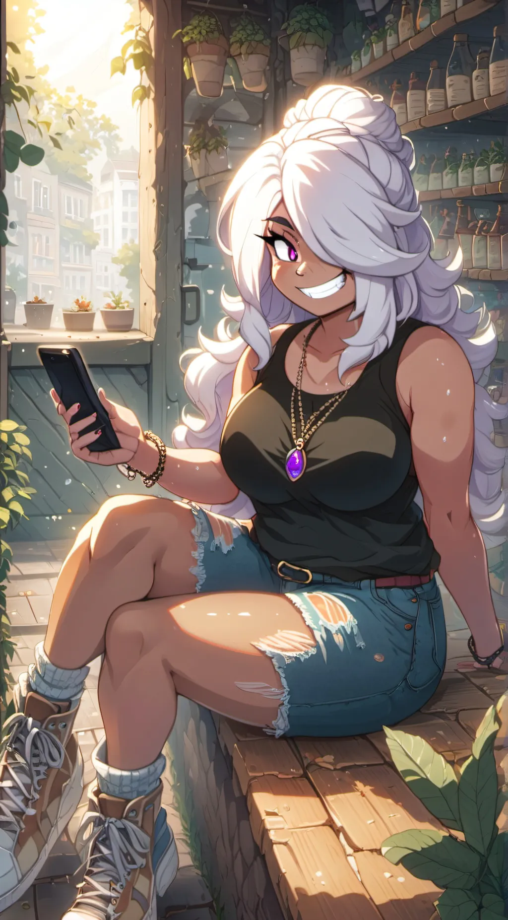 ai character: Amethyst (SU) background