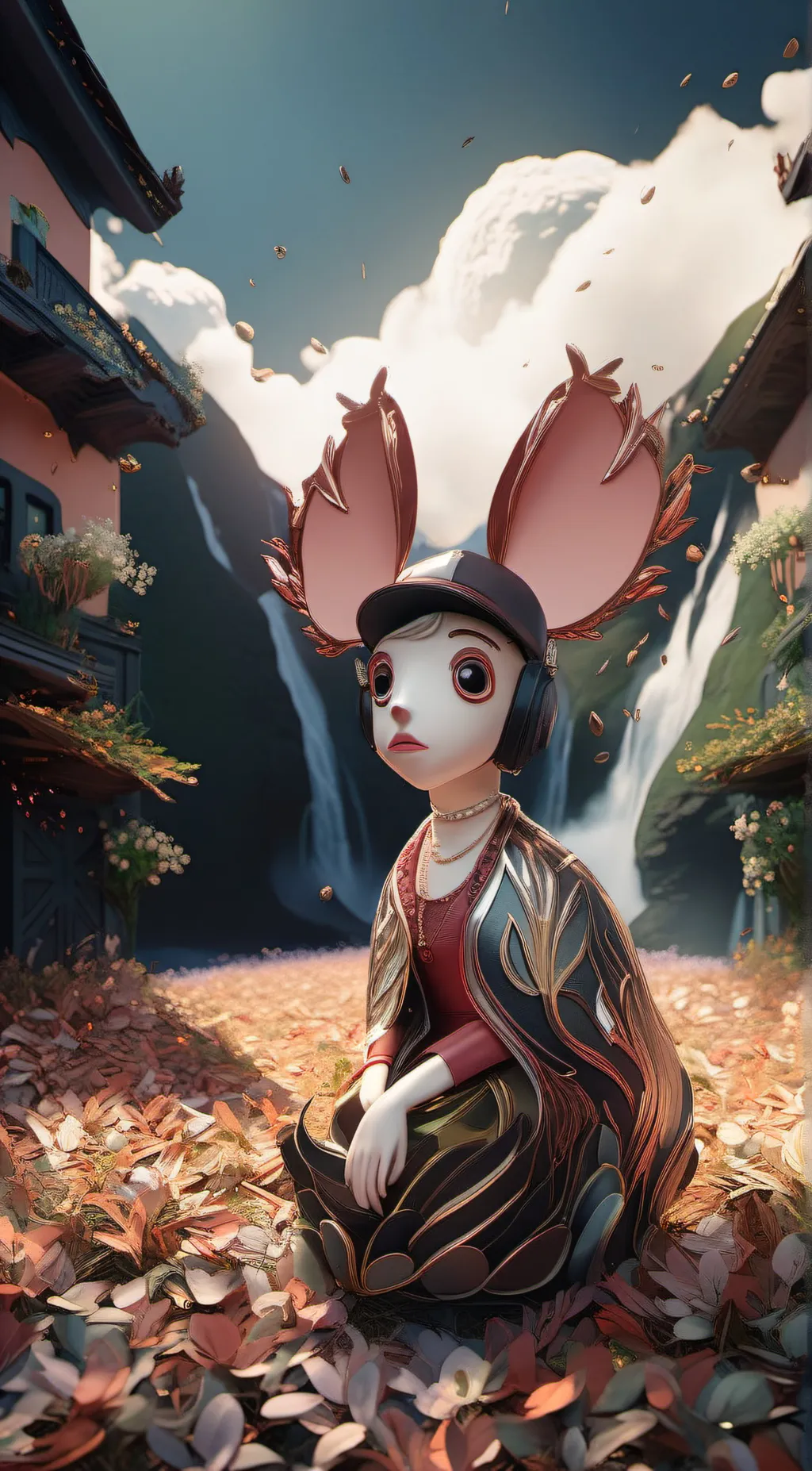 ai character: artichoke background