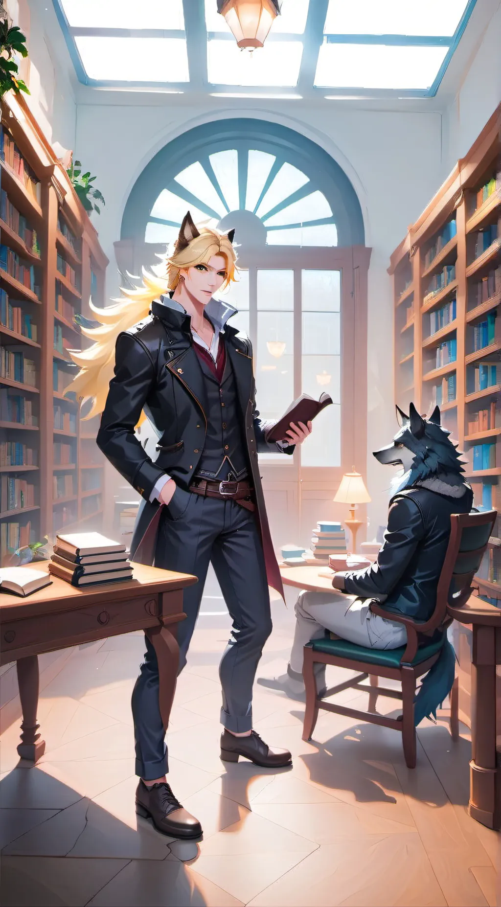 ai character: nightmare & Dusk background