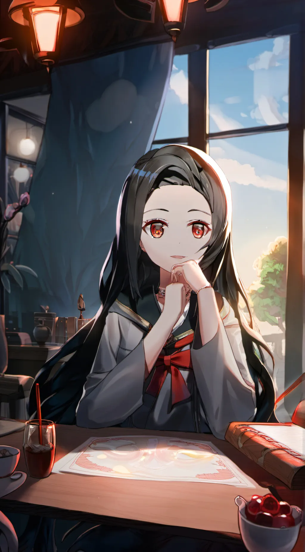 ai character: Nezuko  background