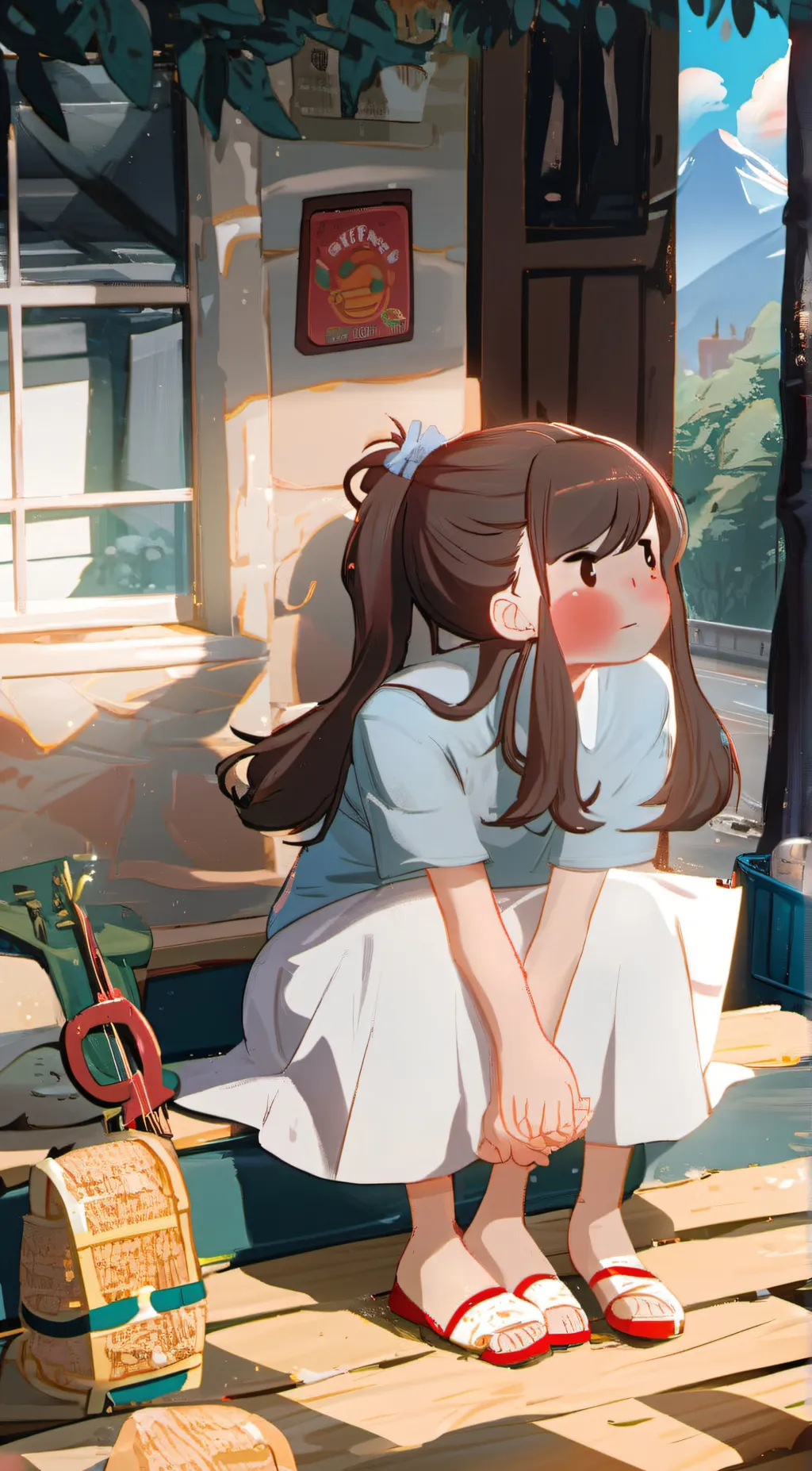 ai character: lovely  background