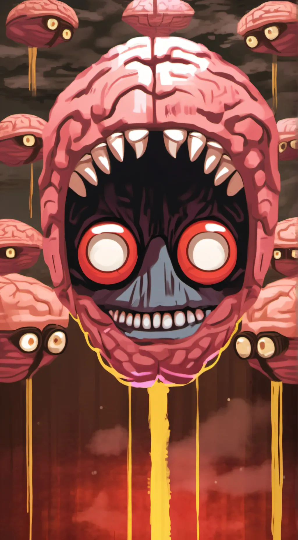 ai character: A brain monster background