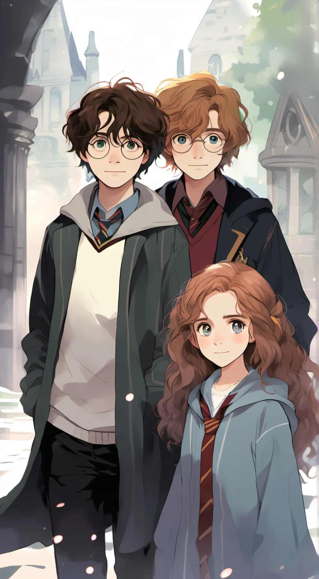 ai character: golden trio background