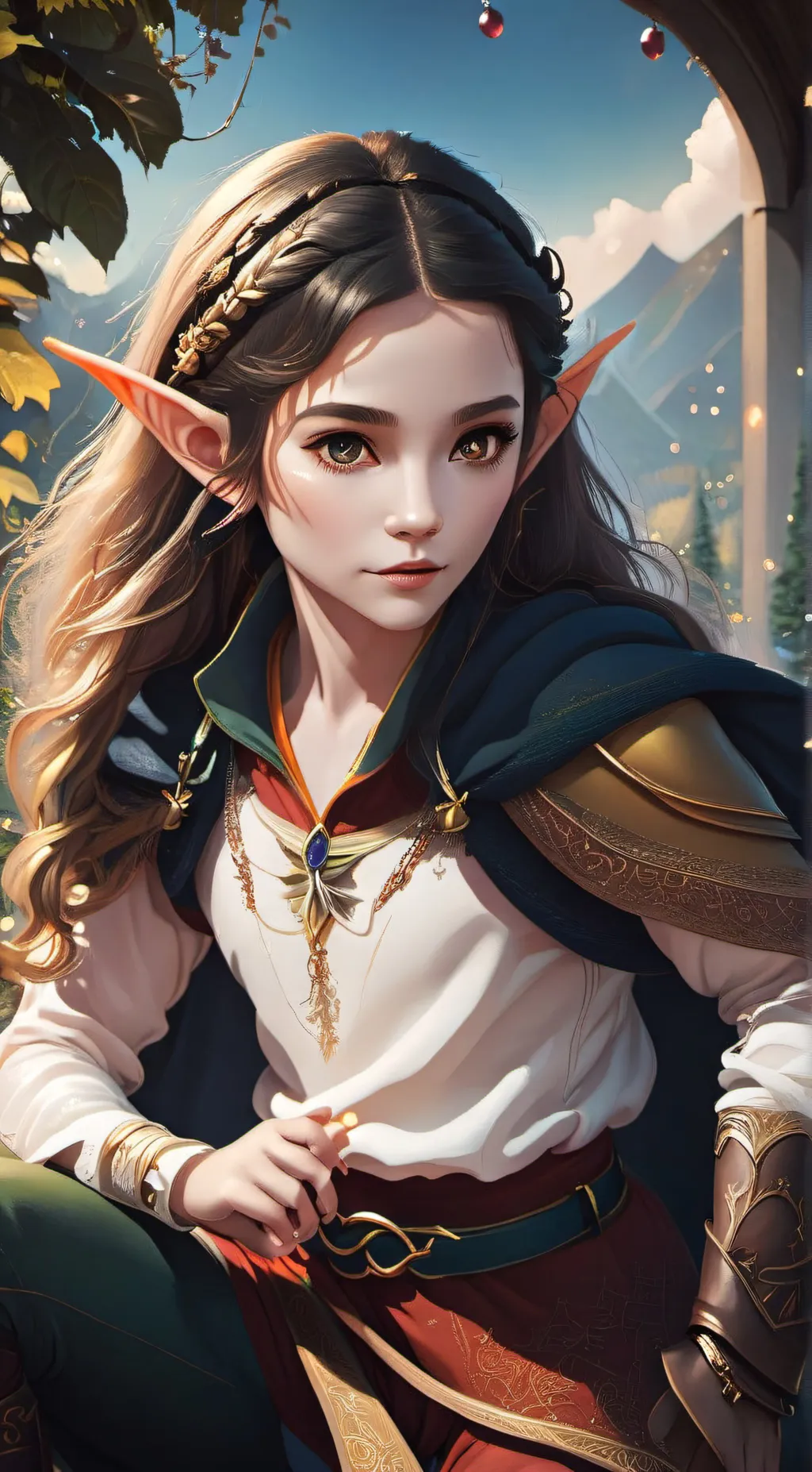 ai character: Vellesa ShadowBow background