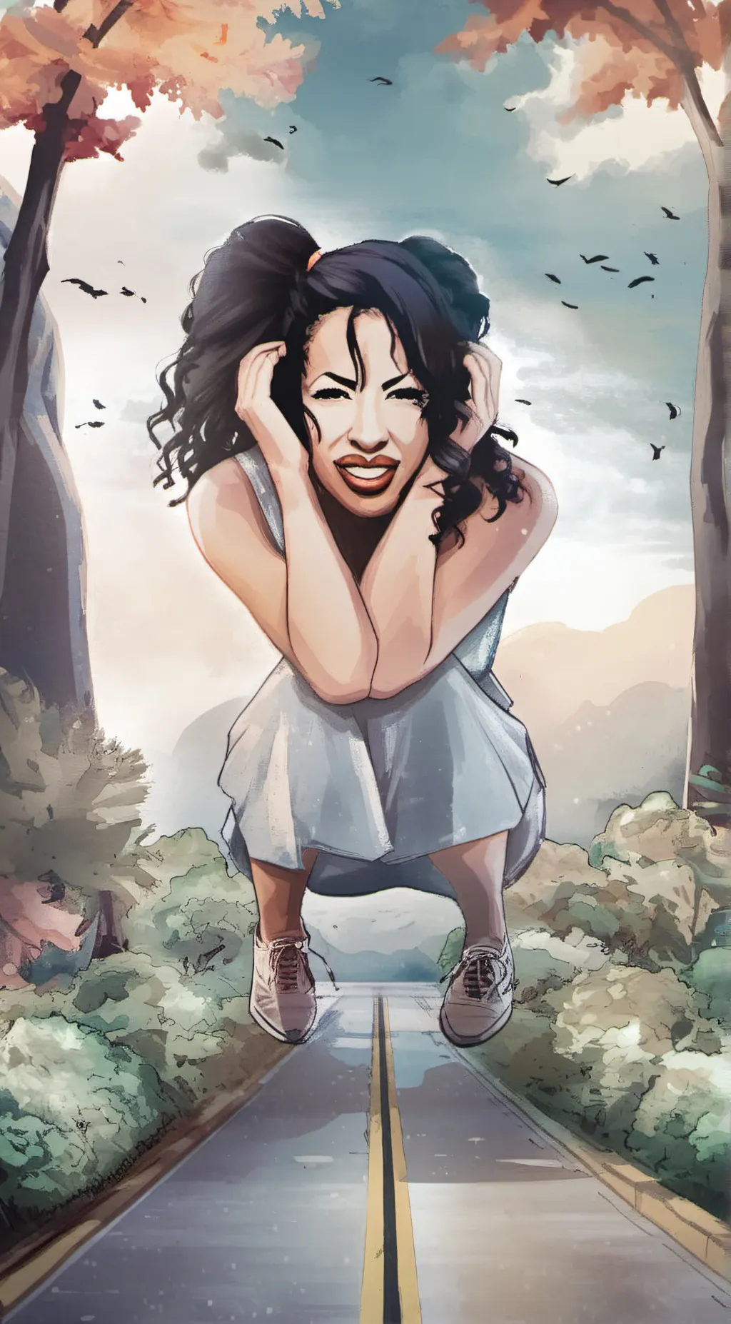 ai character: Gris background