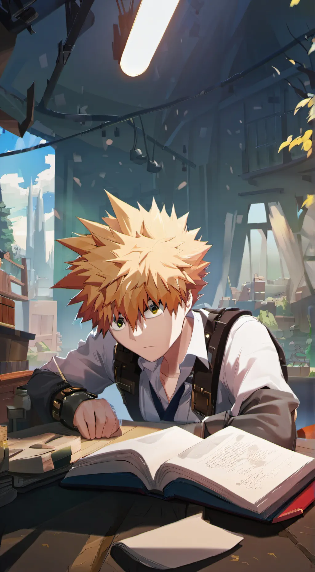 ai character: bakugo  background