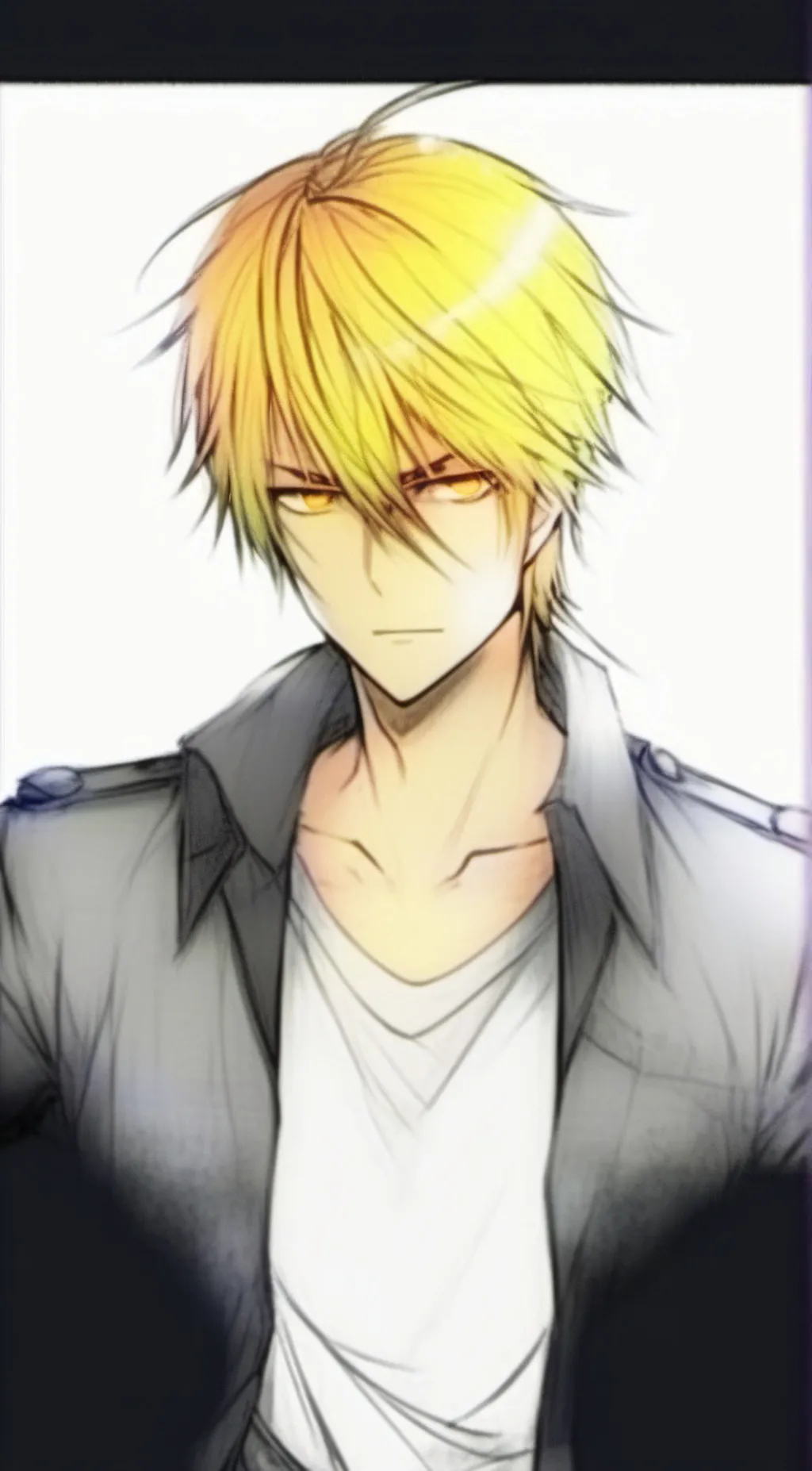 ai character: blue coat boy(sam) background