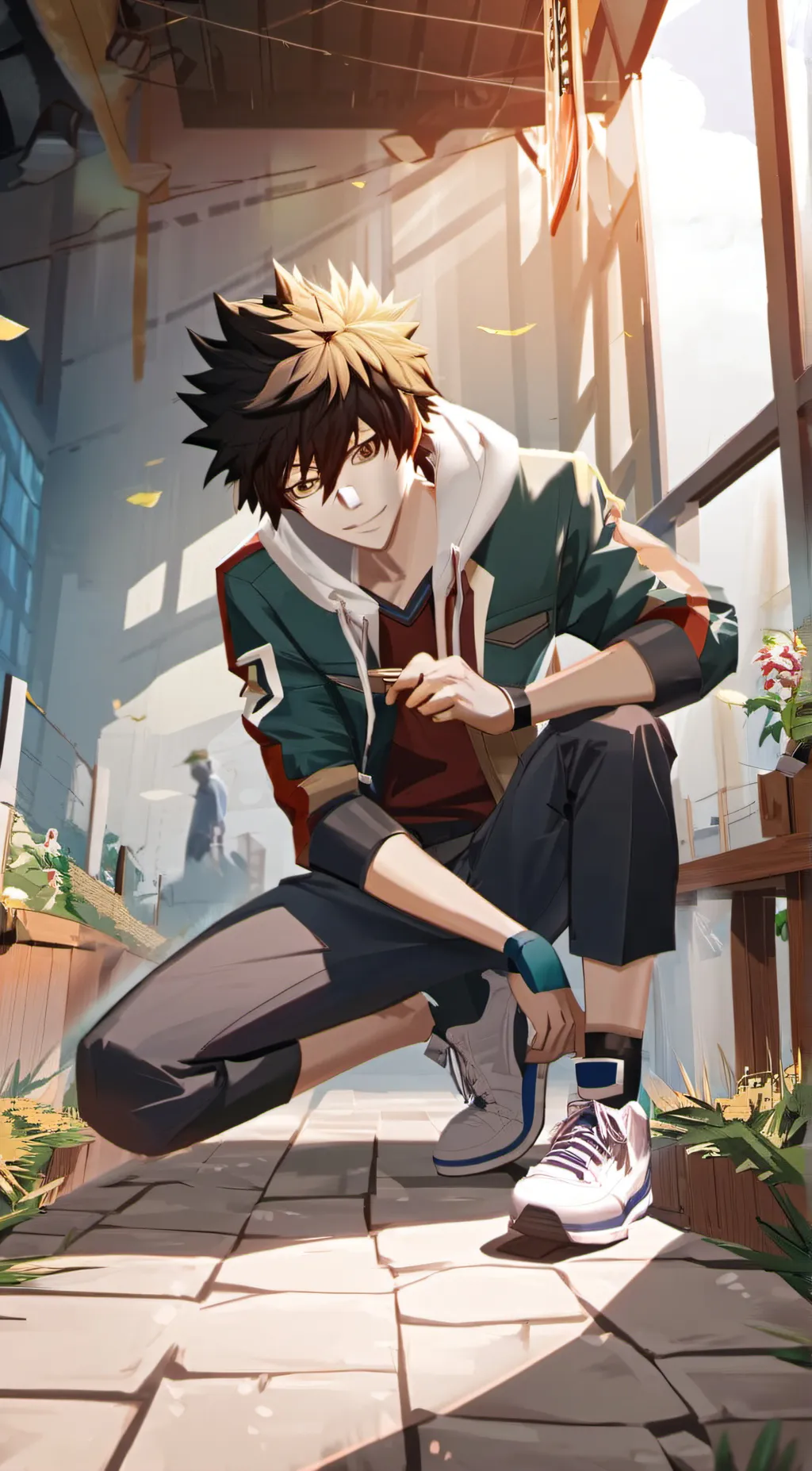 ai character: FNAF x MHA  background