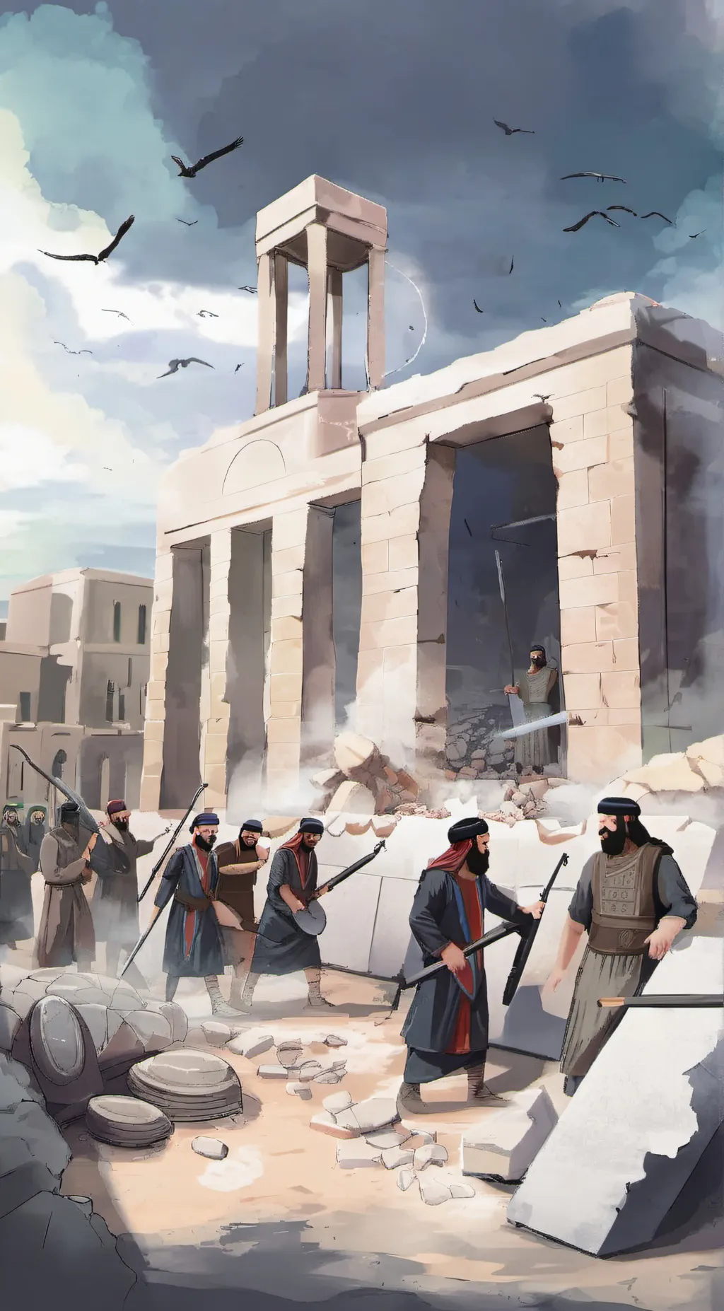 ai character: Isis destroys background