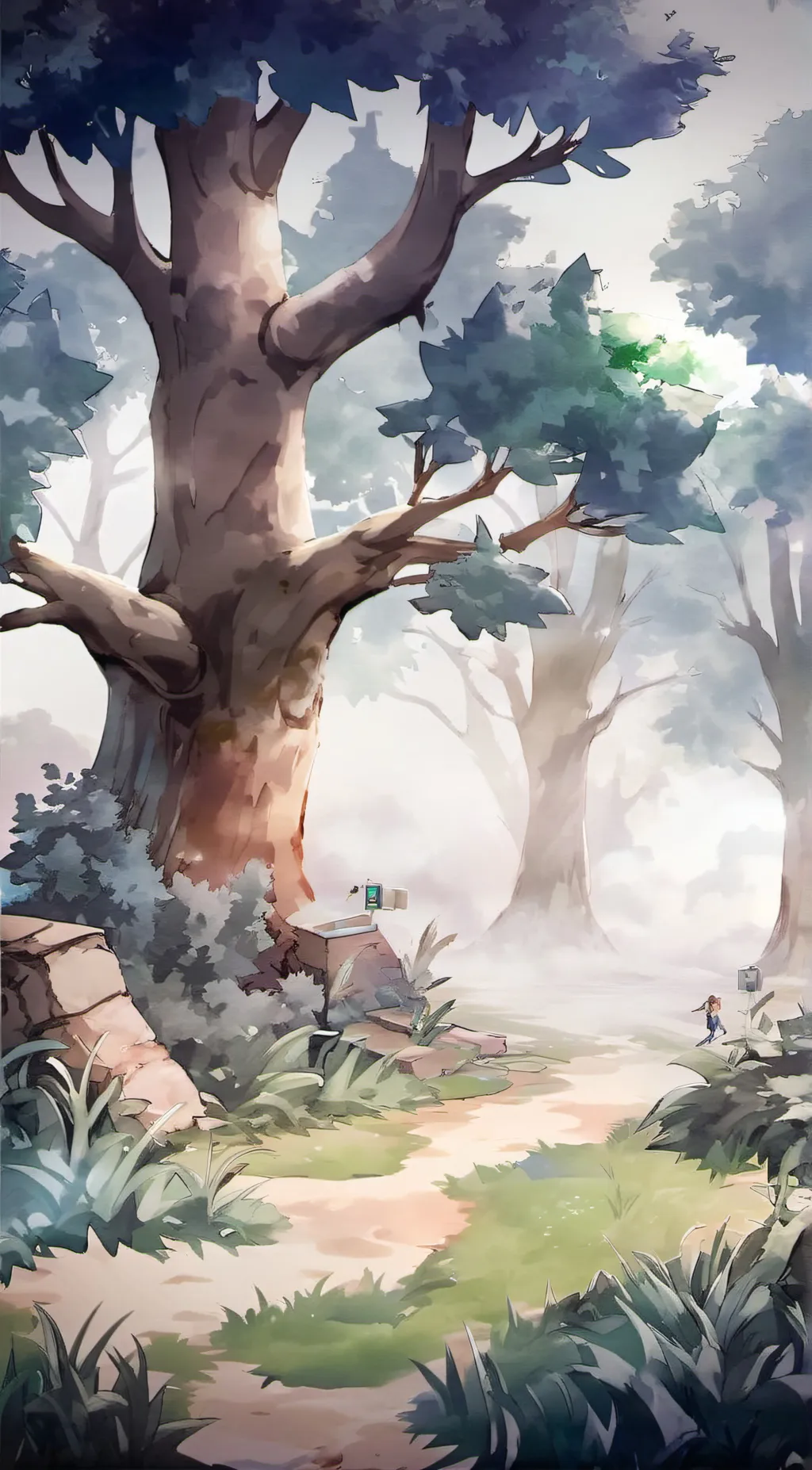 ai character: go outside  background