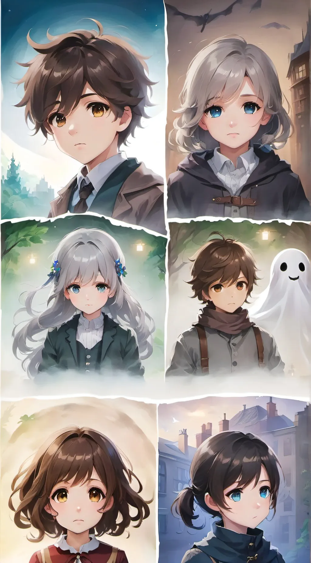 ai character: Polter ghost  background