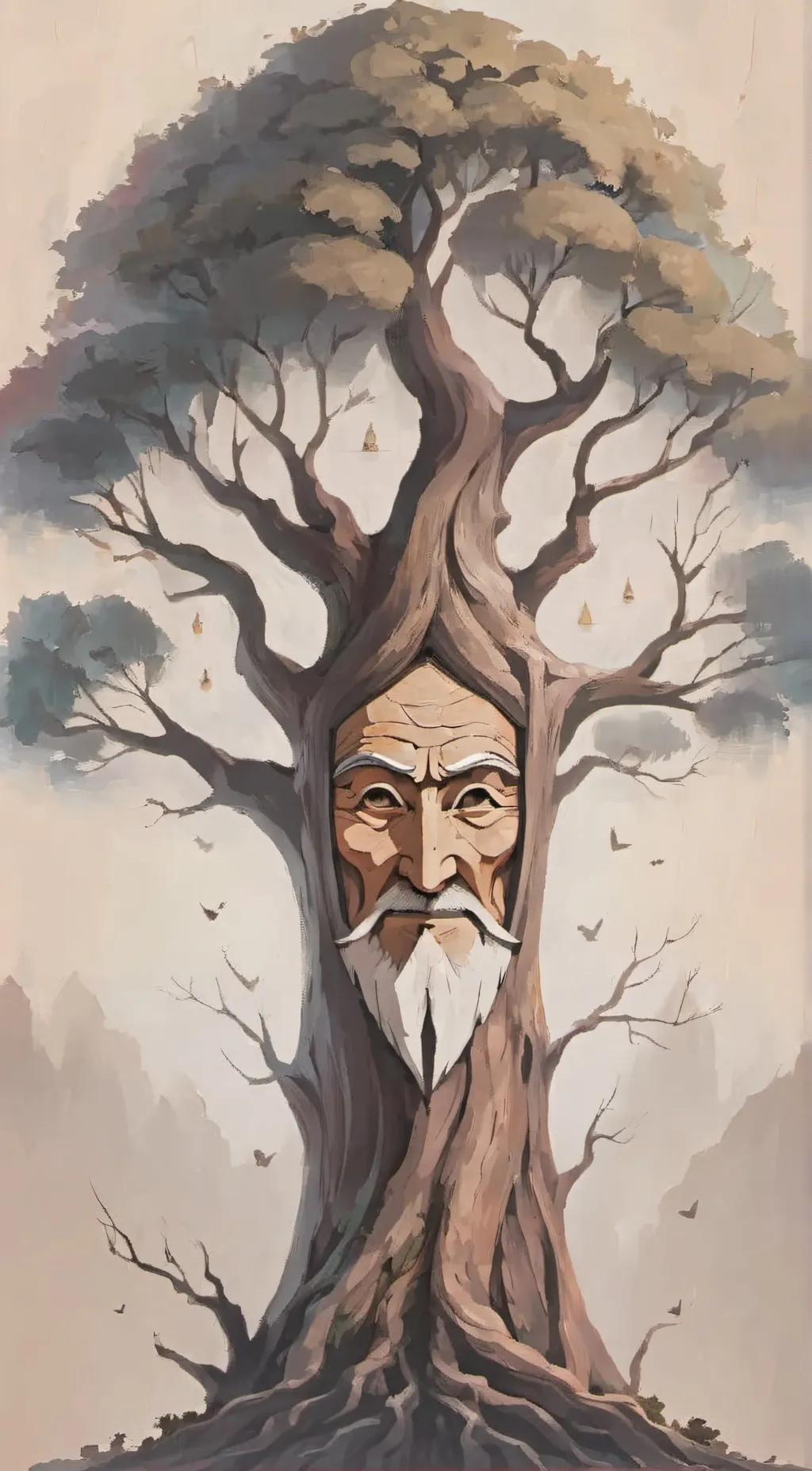 ai character: Wise Tree background