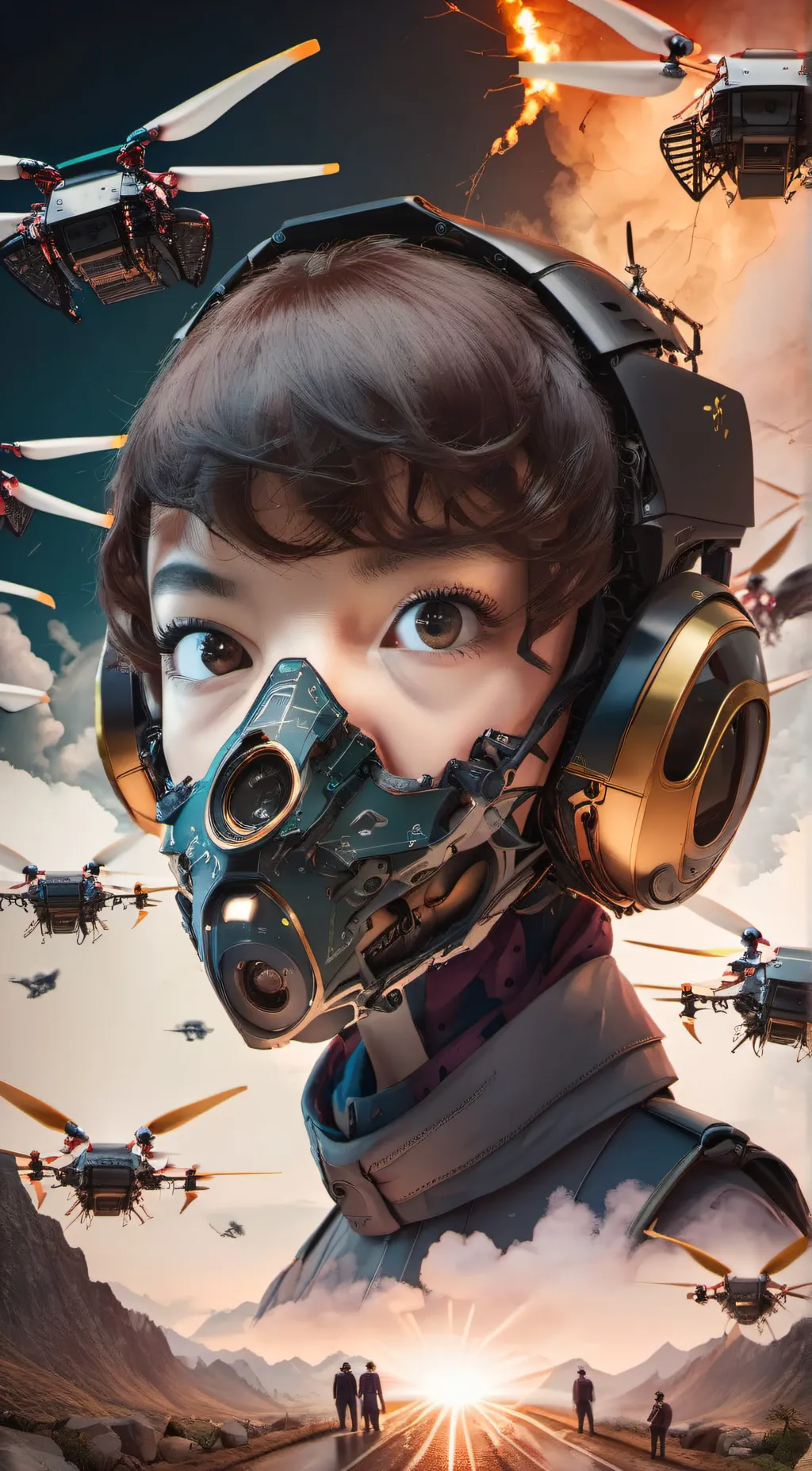 ai character: Murder drones background