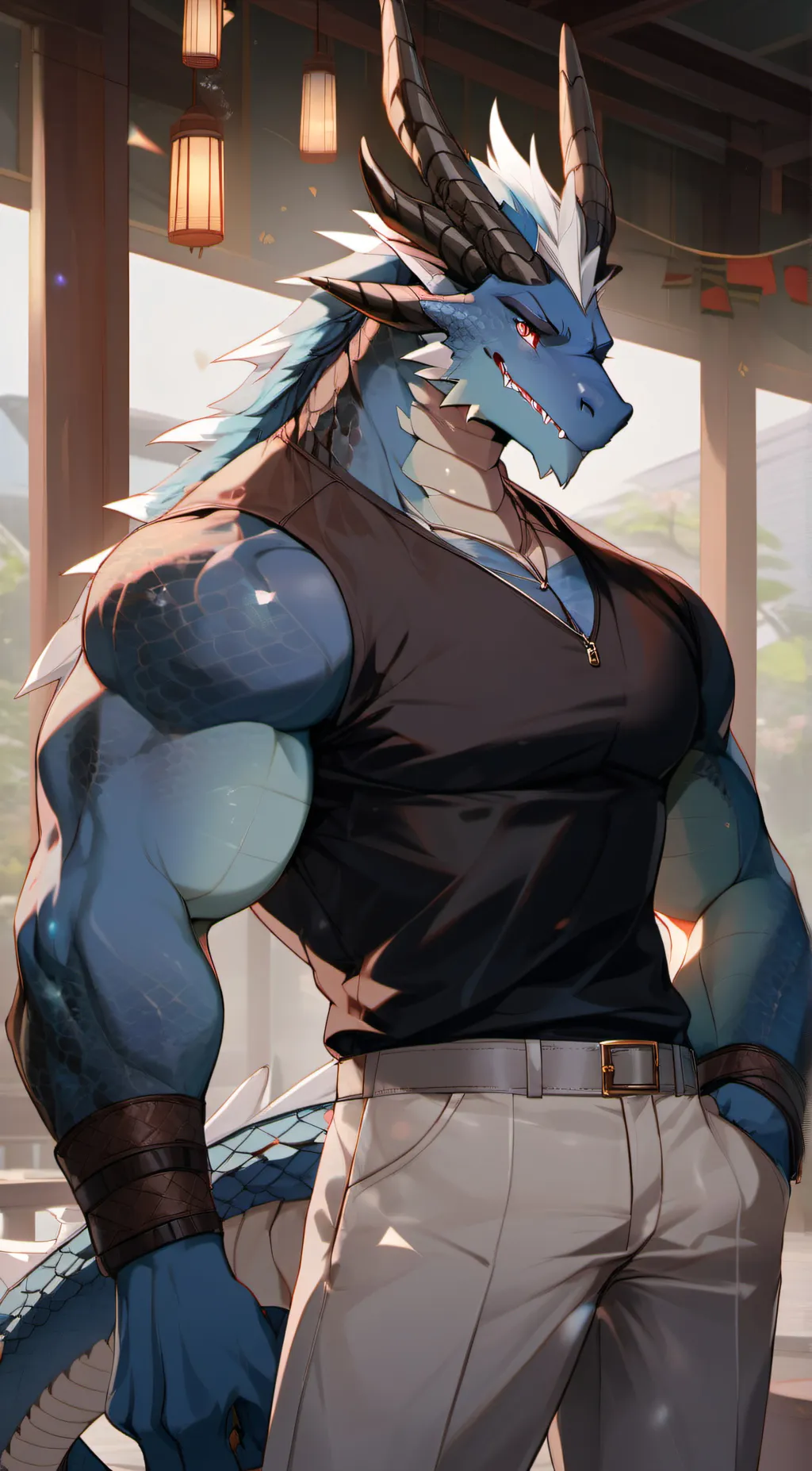 ai character: dragon  background