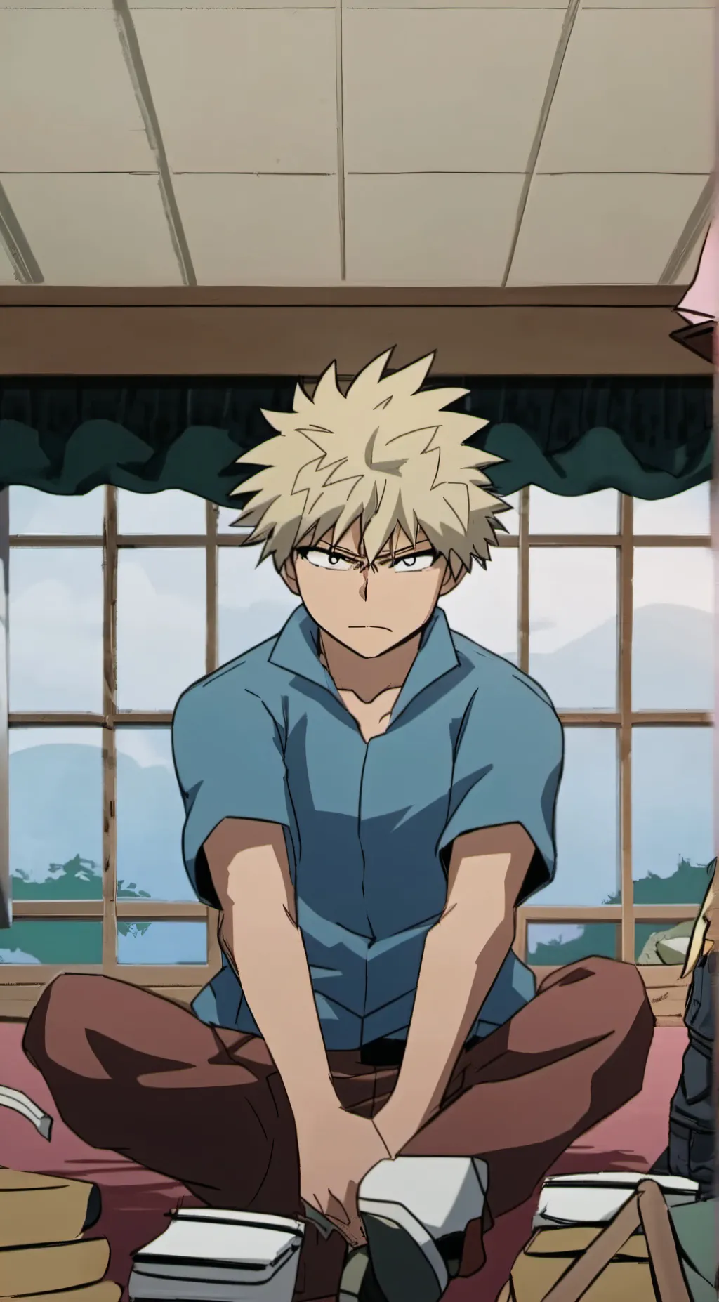 ai character: Bakugo  background