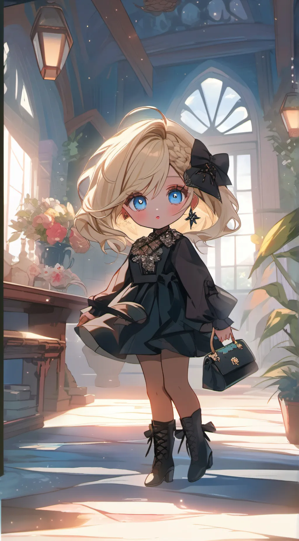 ai character: Bride of chucky  background