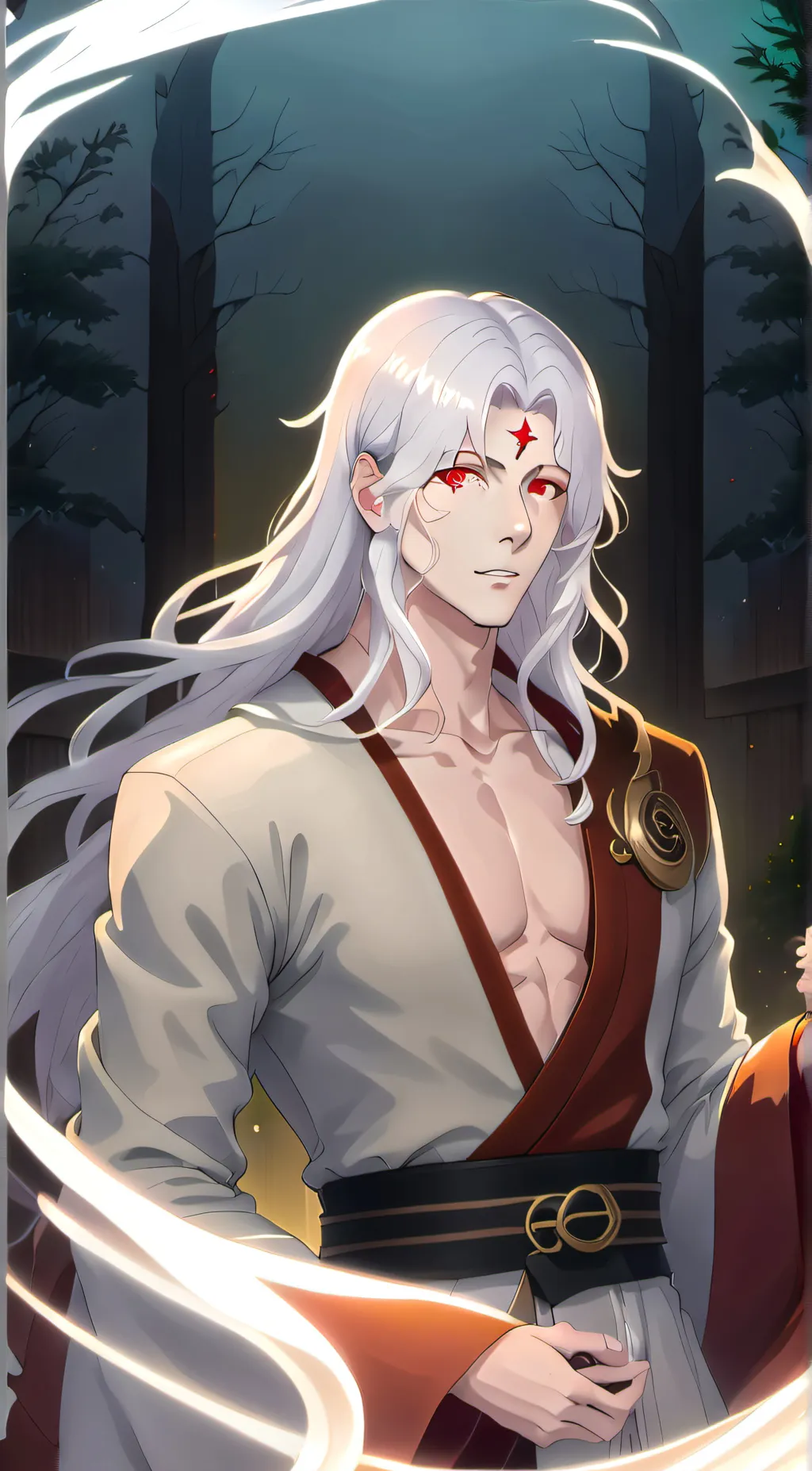 ai character: Muzan final form 2 background