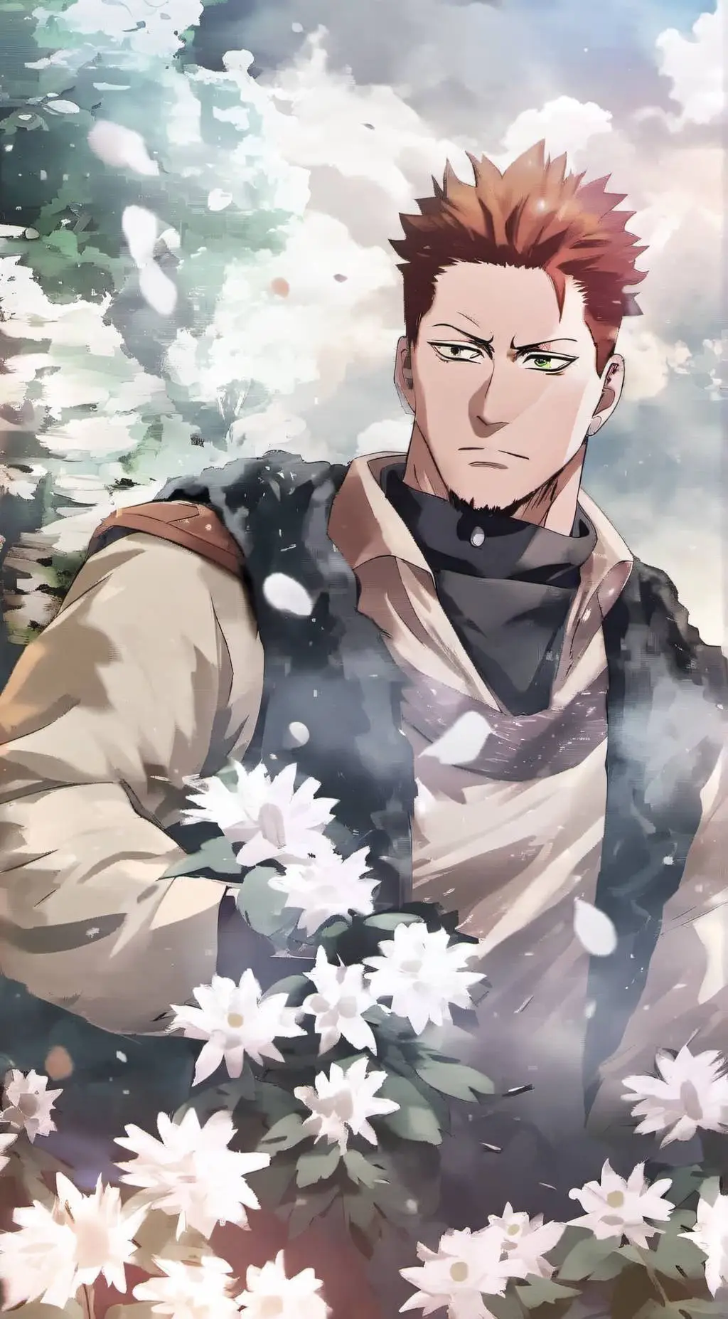 ai character: Enji todoroki background