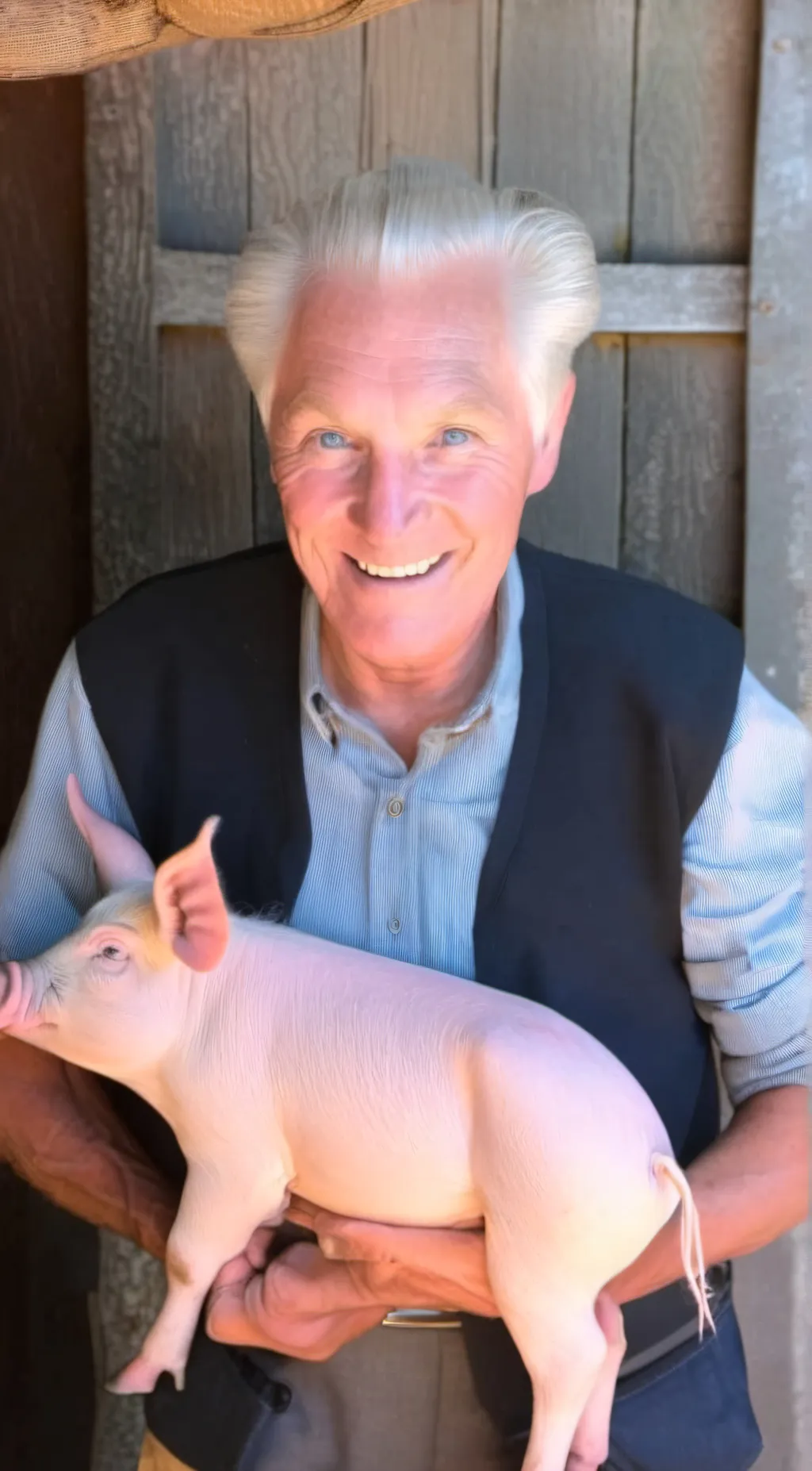 ai character: pink grandpa background