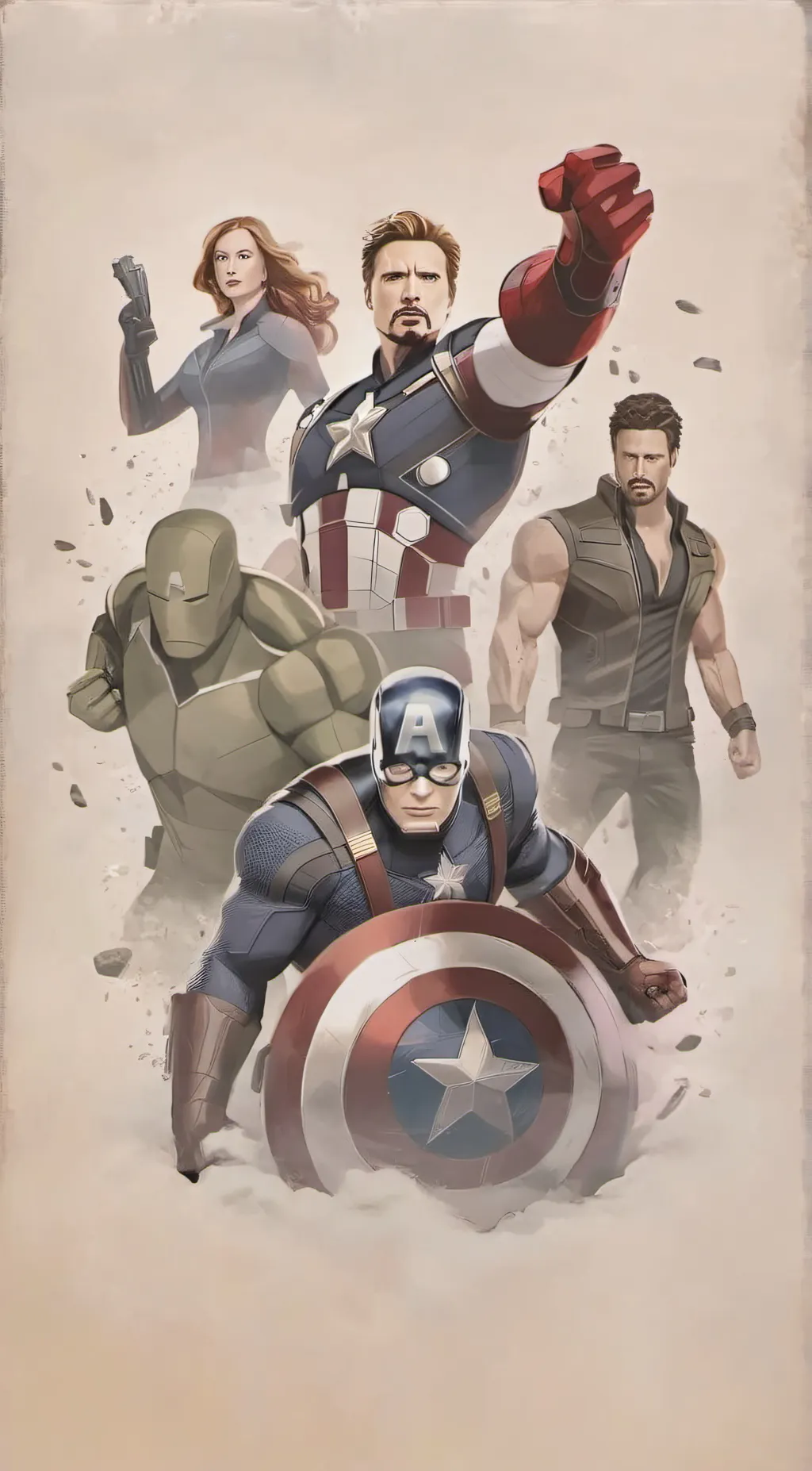 ai character: Avengers  background