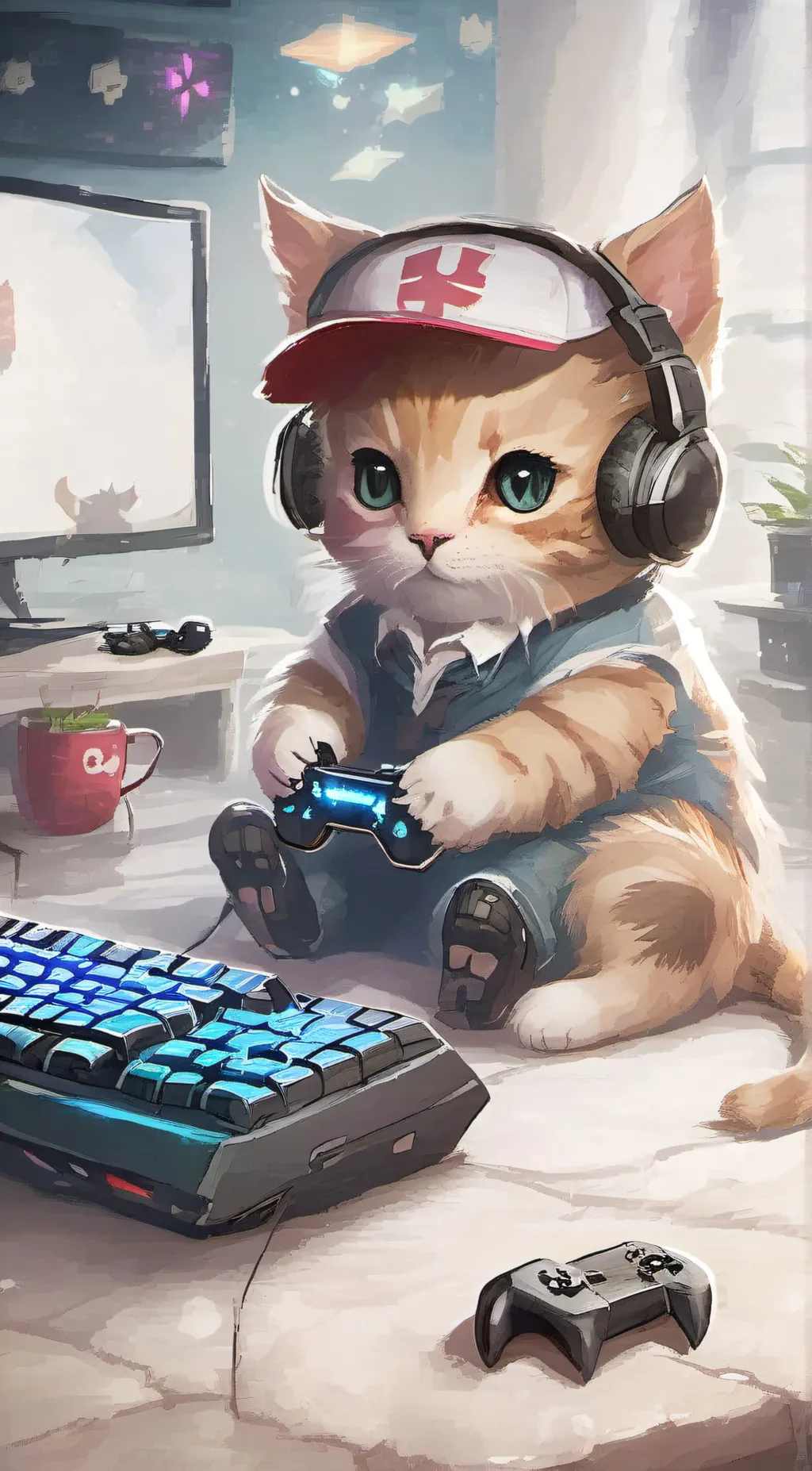 ai character: ginger background