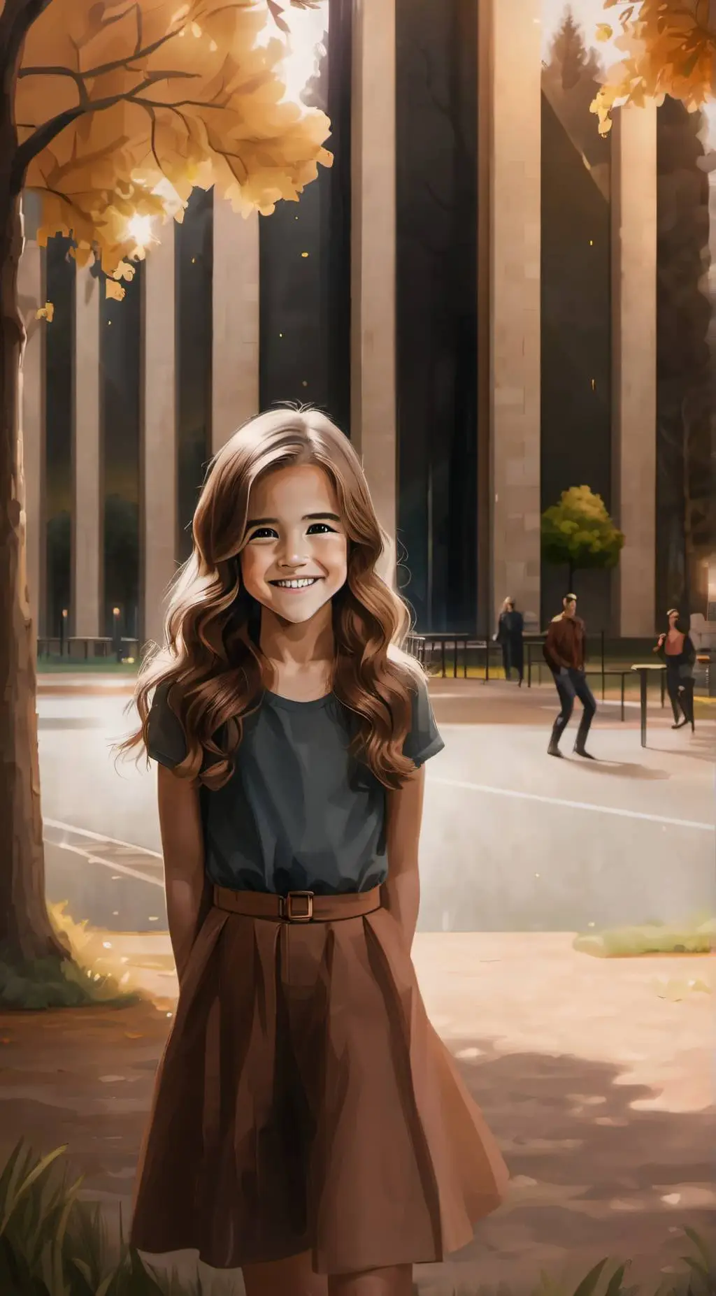 ai character: Autumn background