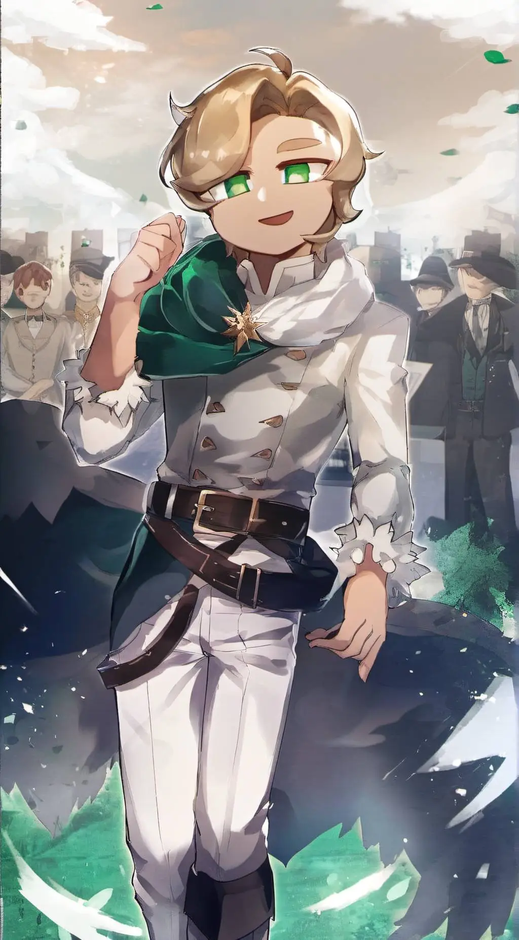 ai character: ClottedCreamCookie background