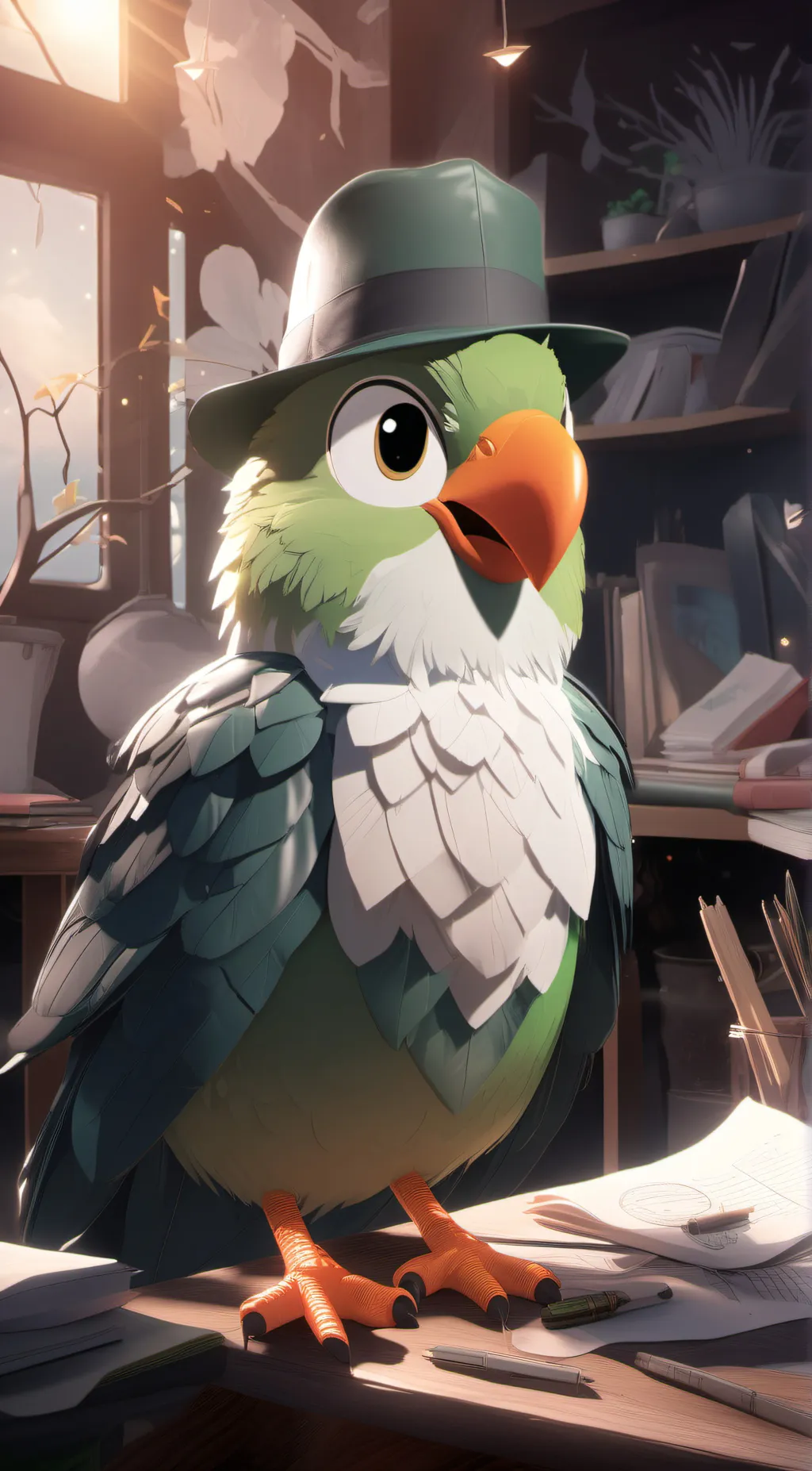 ai character: The duo bird background