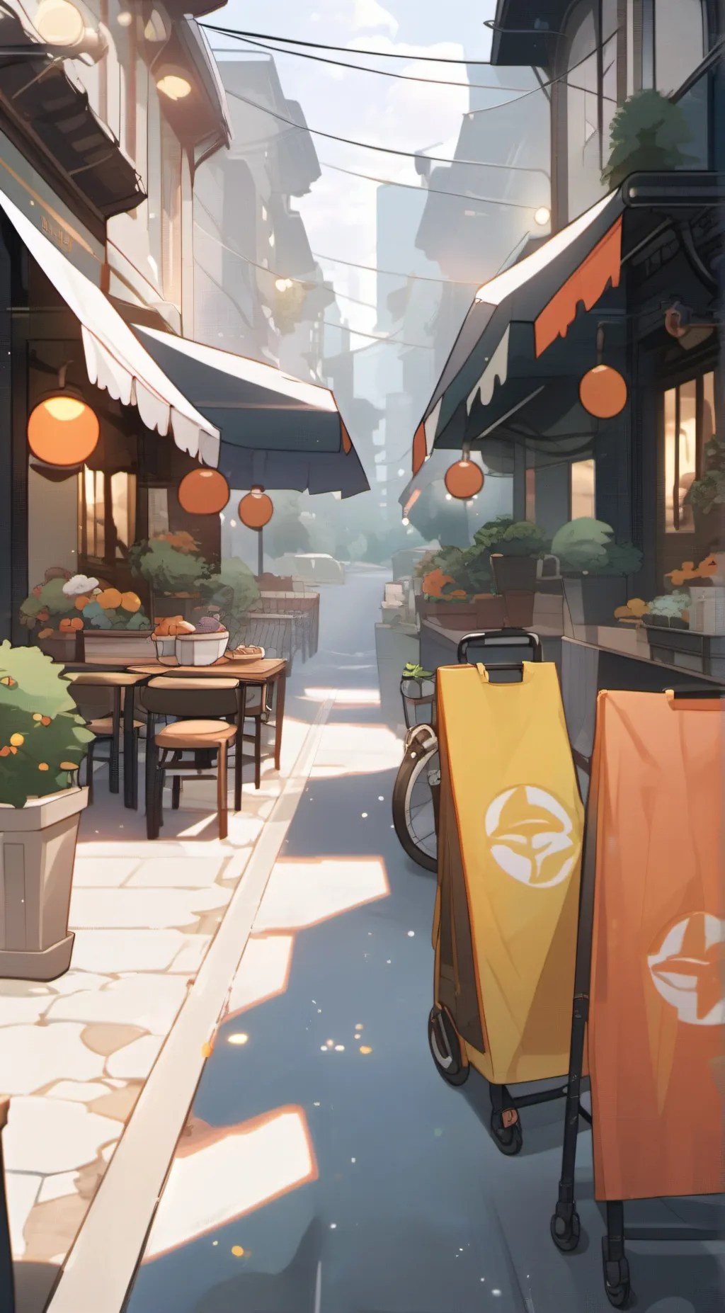 ai character: street background