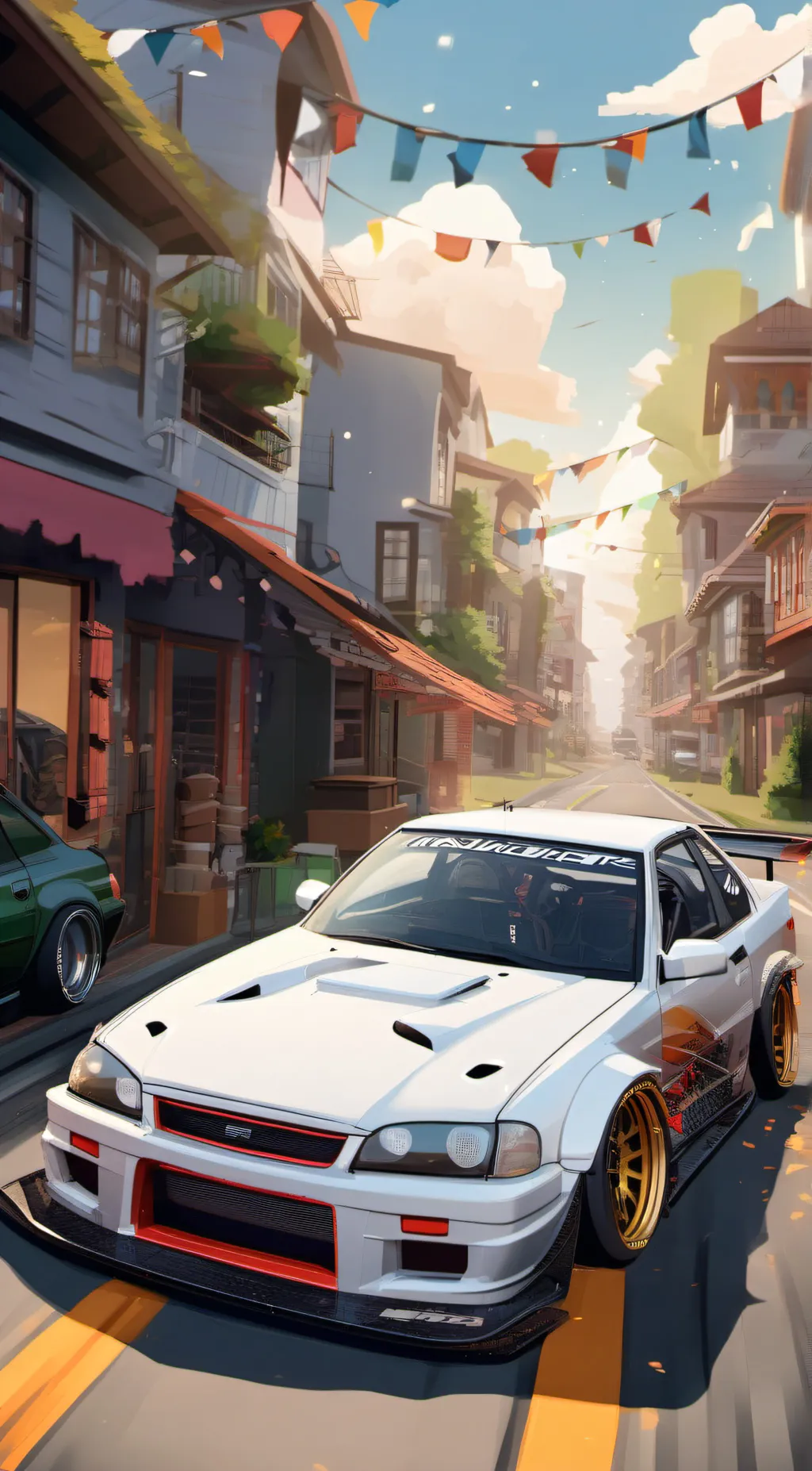 ai character: Drift car background