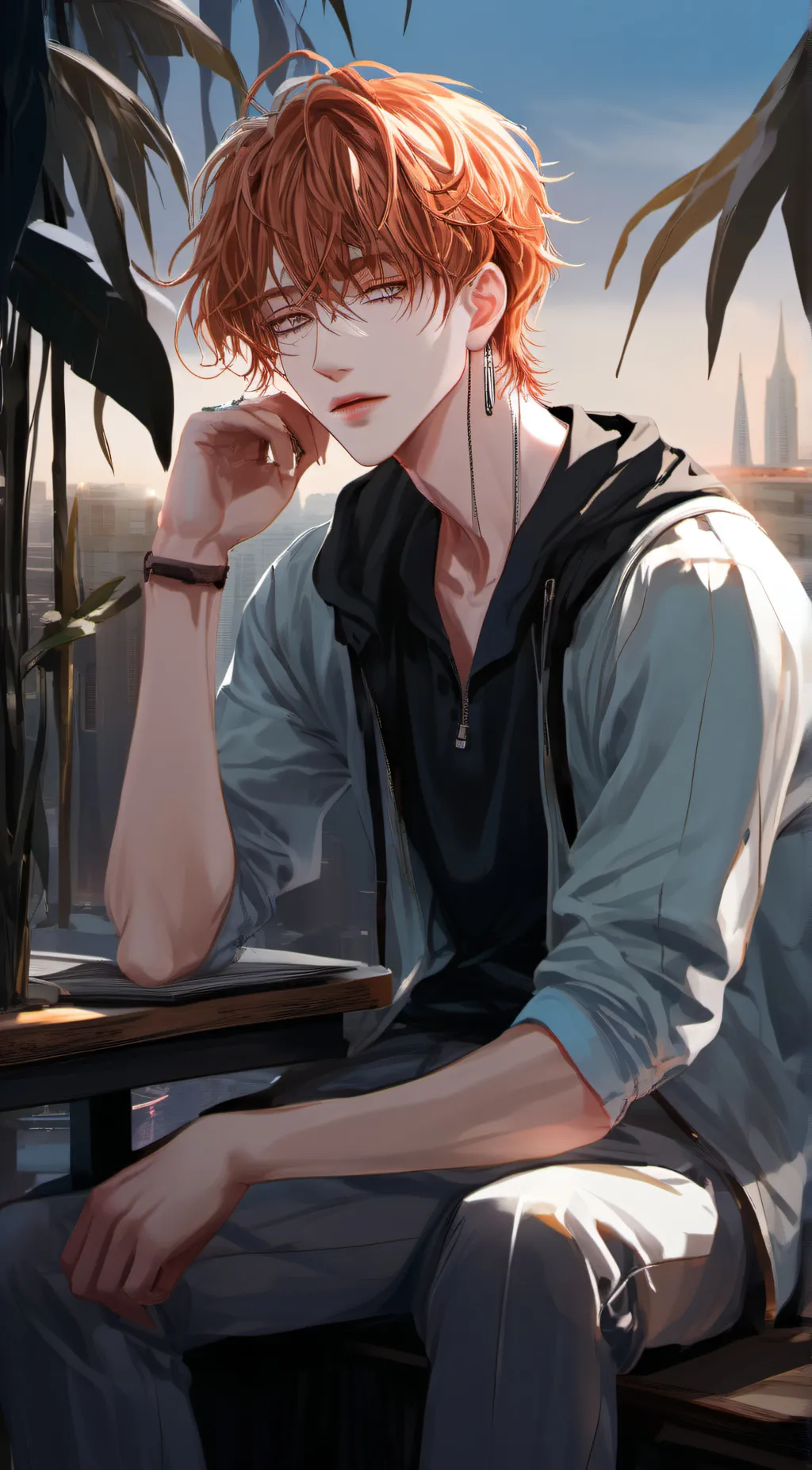 ai character: 현우(Hyunwoo) background